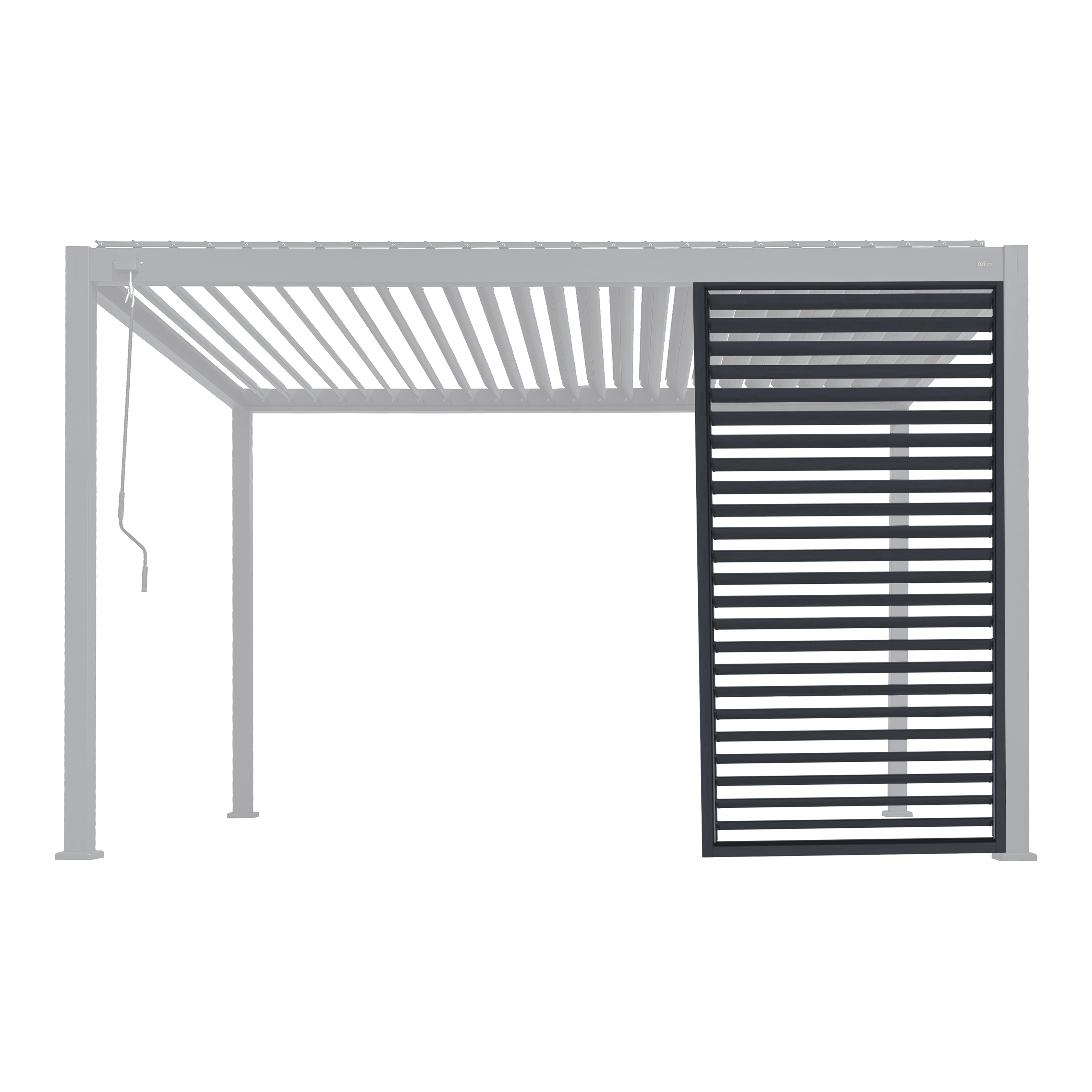 Raya Aluminium Side Wall 1m - Dark Grey