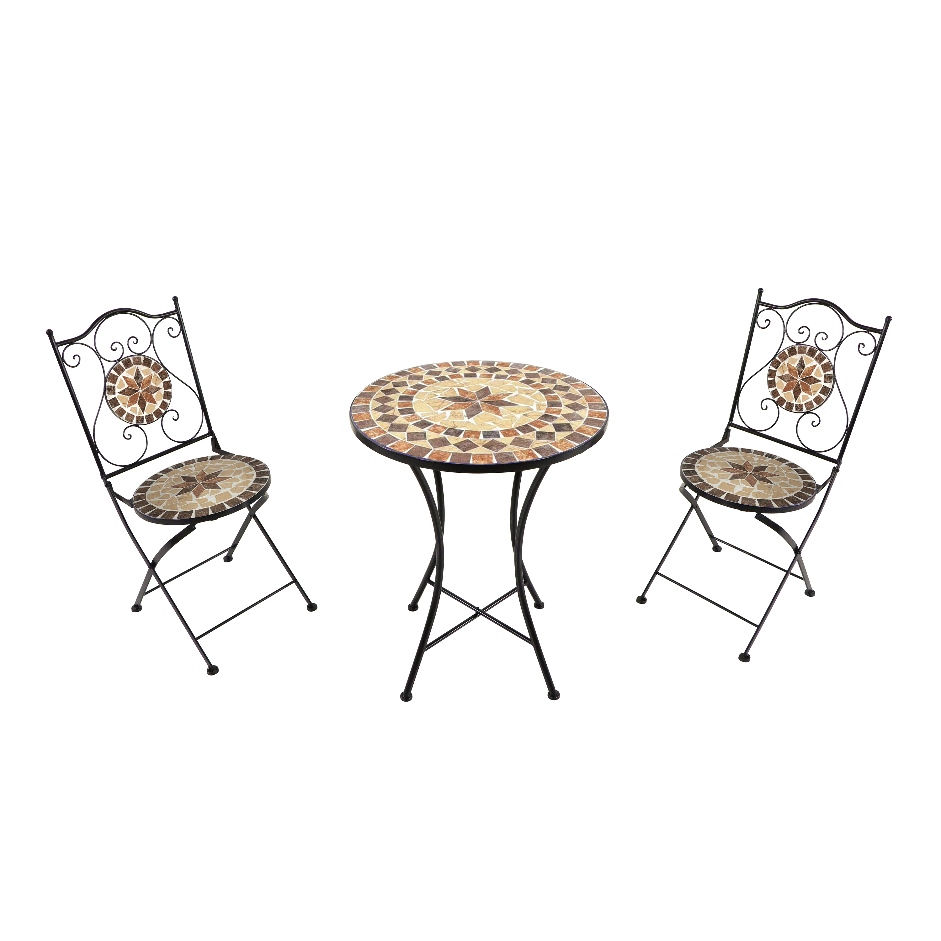 Amélie Mosaik Bistro Set Earth Brown