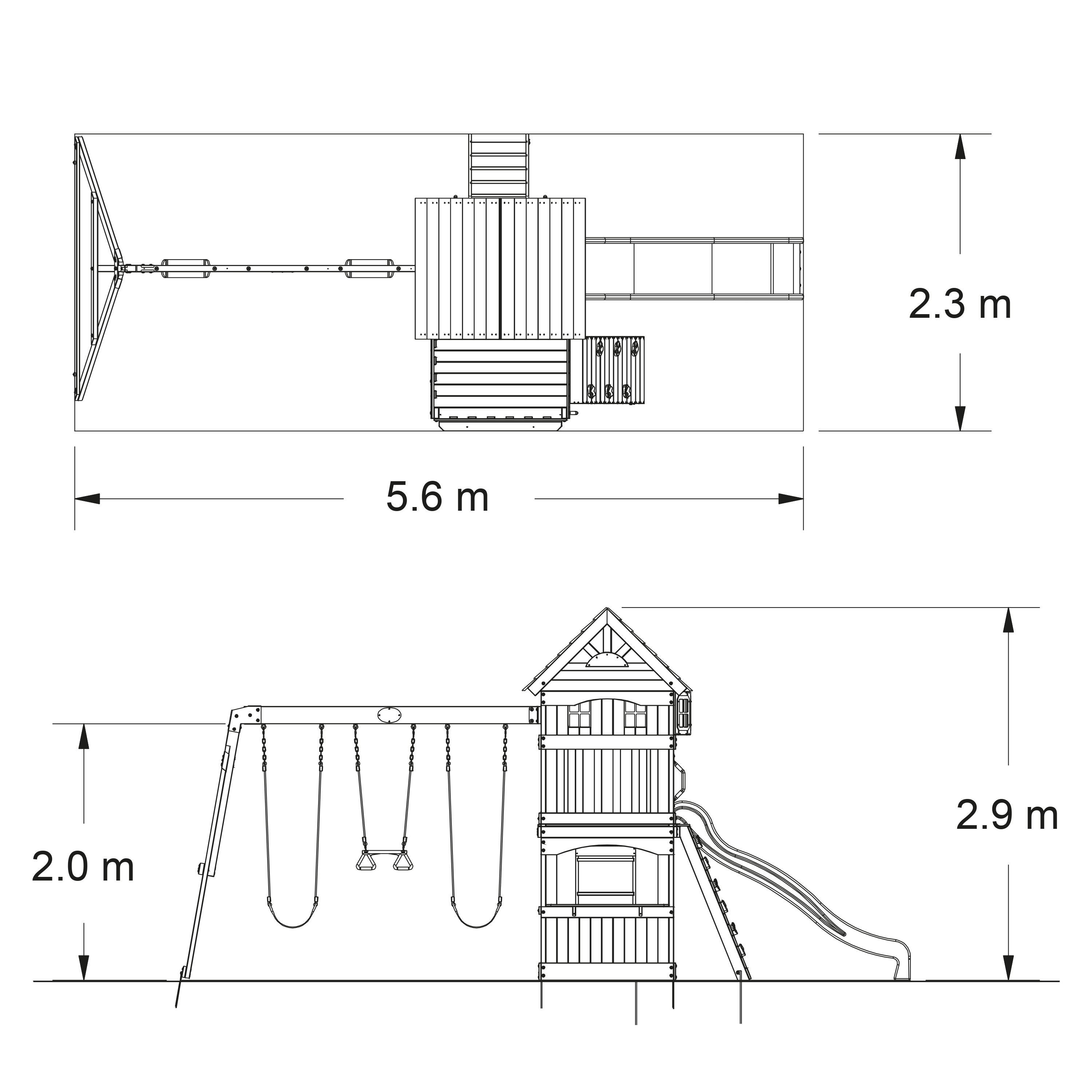 Atlantic Speeltoren (incl. schommels)