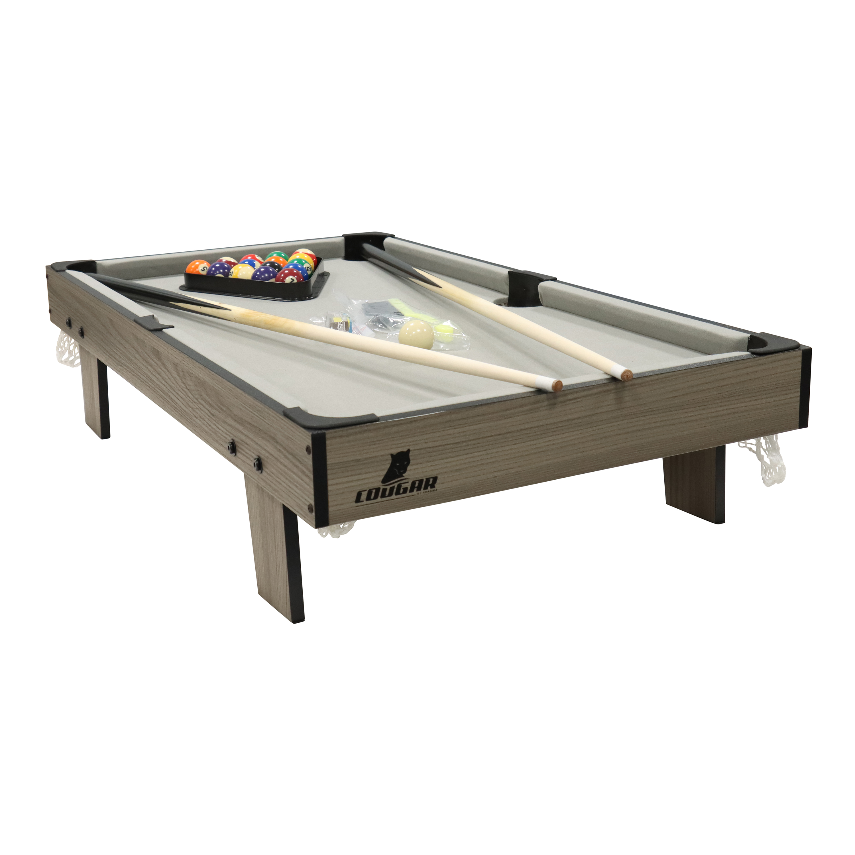 Pool Table Mini 3ft - Oak/Grey