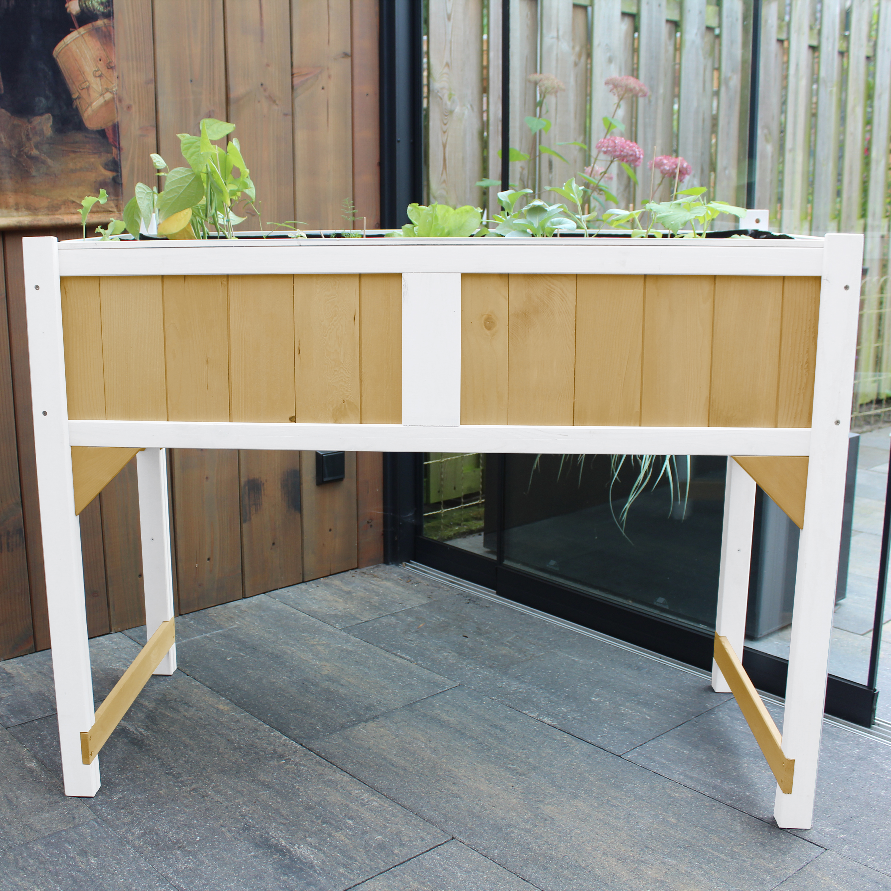Kweektafel met gronddoek Bruin/wit Kweektafel met gronddoek Bruin/wit