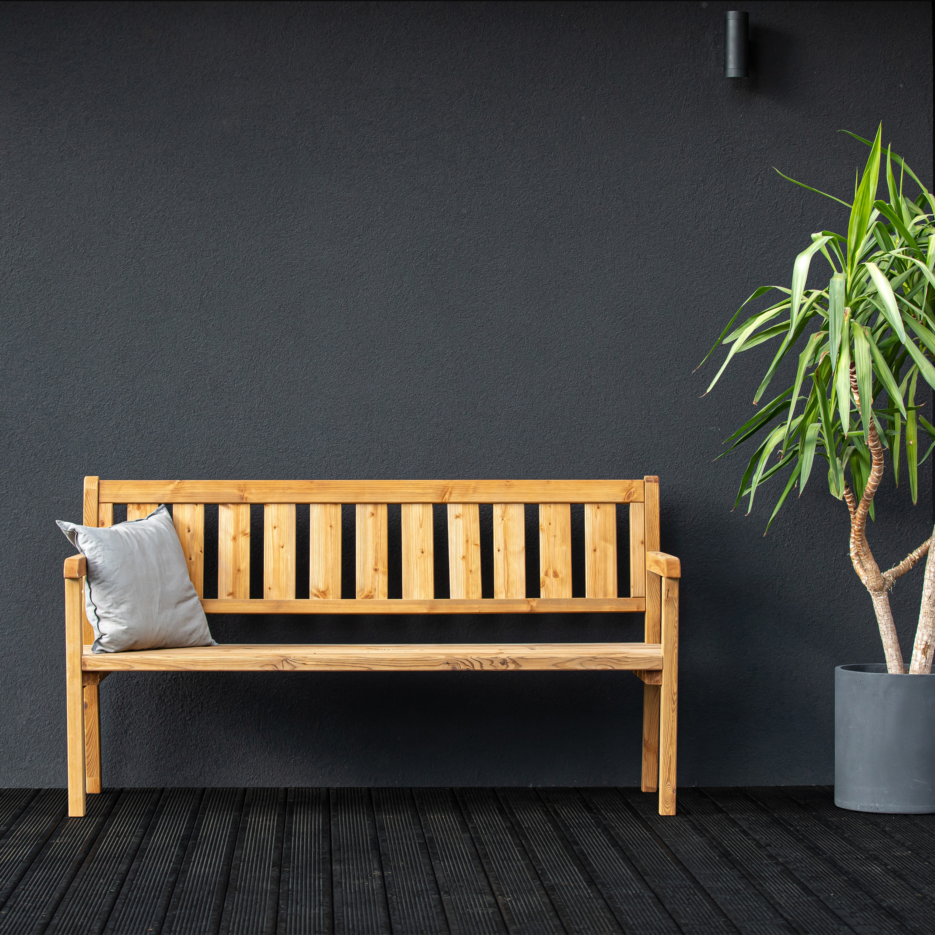 Charlotte Tuinbank van hout 170 cm - Bruin