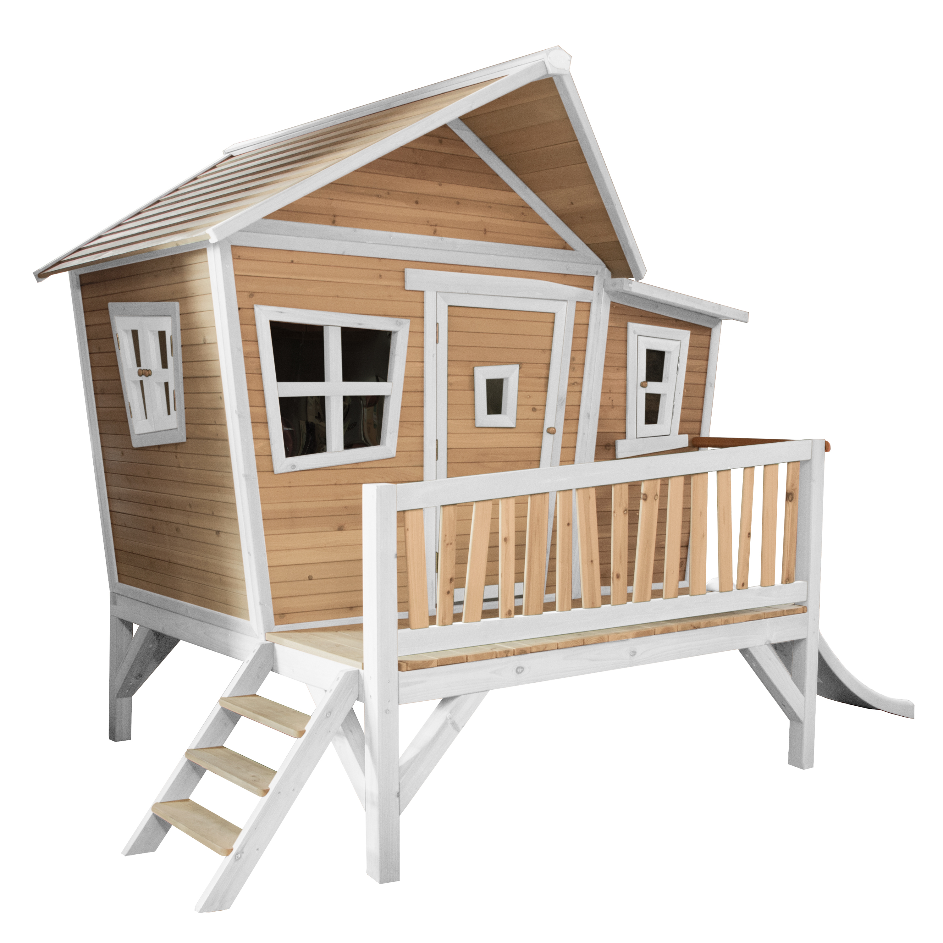 Emma Playhouse Brown/White - White Slide