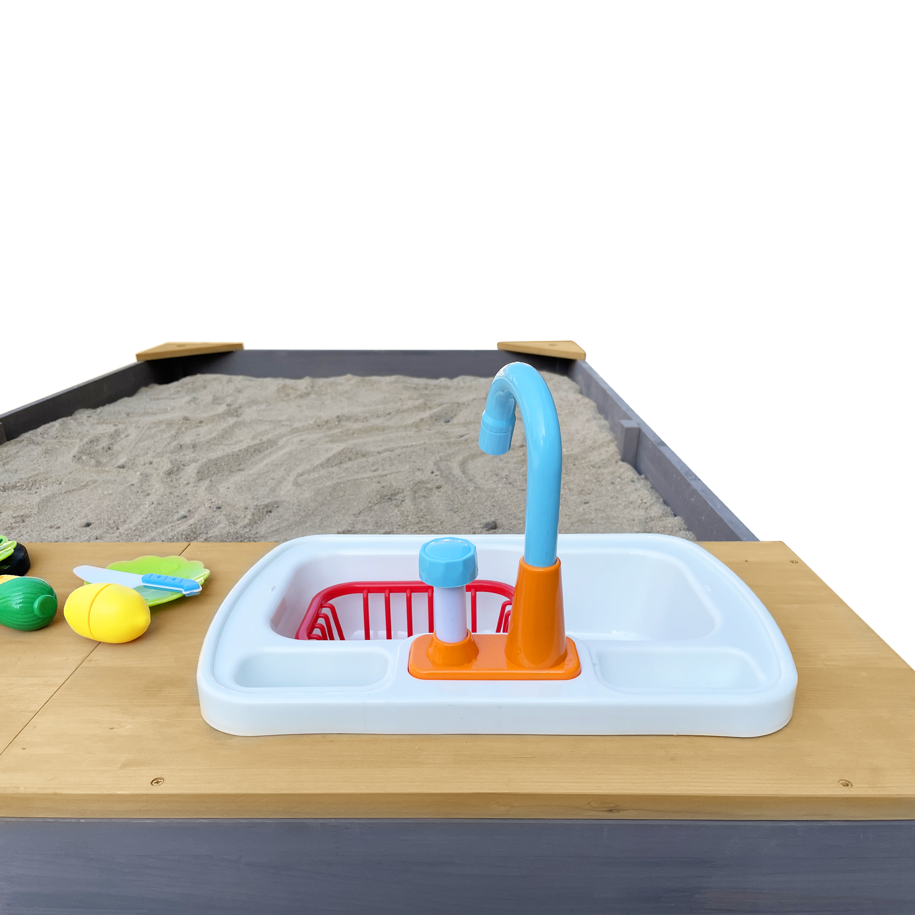 Kelly Sandbox with Play Kitchen Grey/brown Kelly Sandbox with Play Kitchen Grey/brown