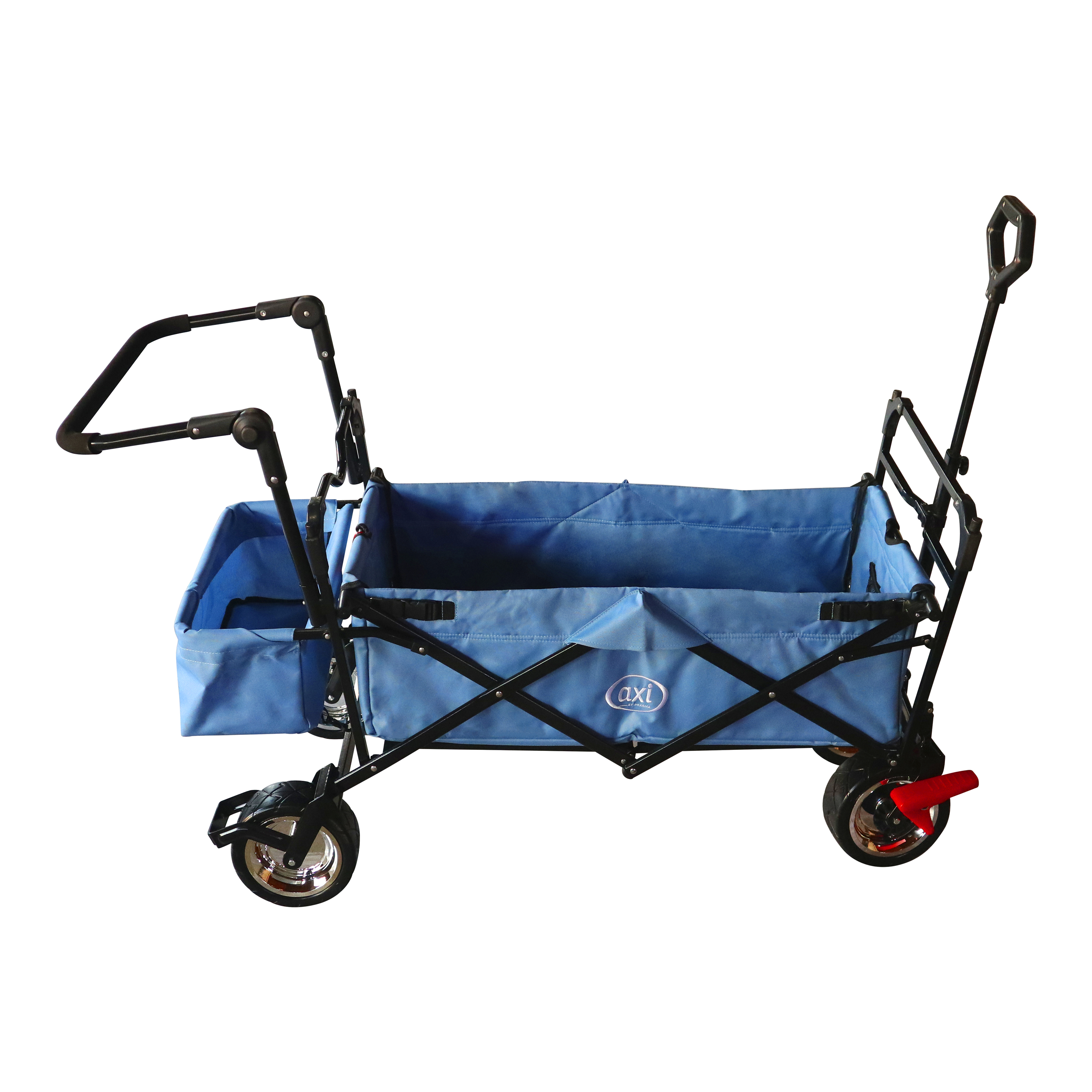 AB210 Foldable Beachwagon with roof, bag, brake and handleba