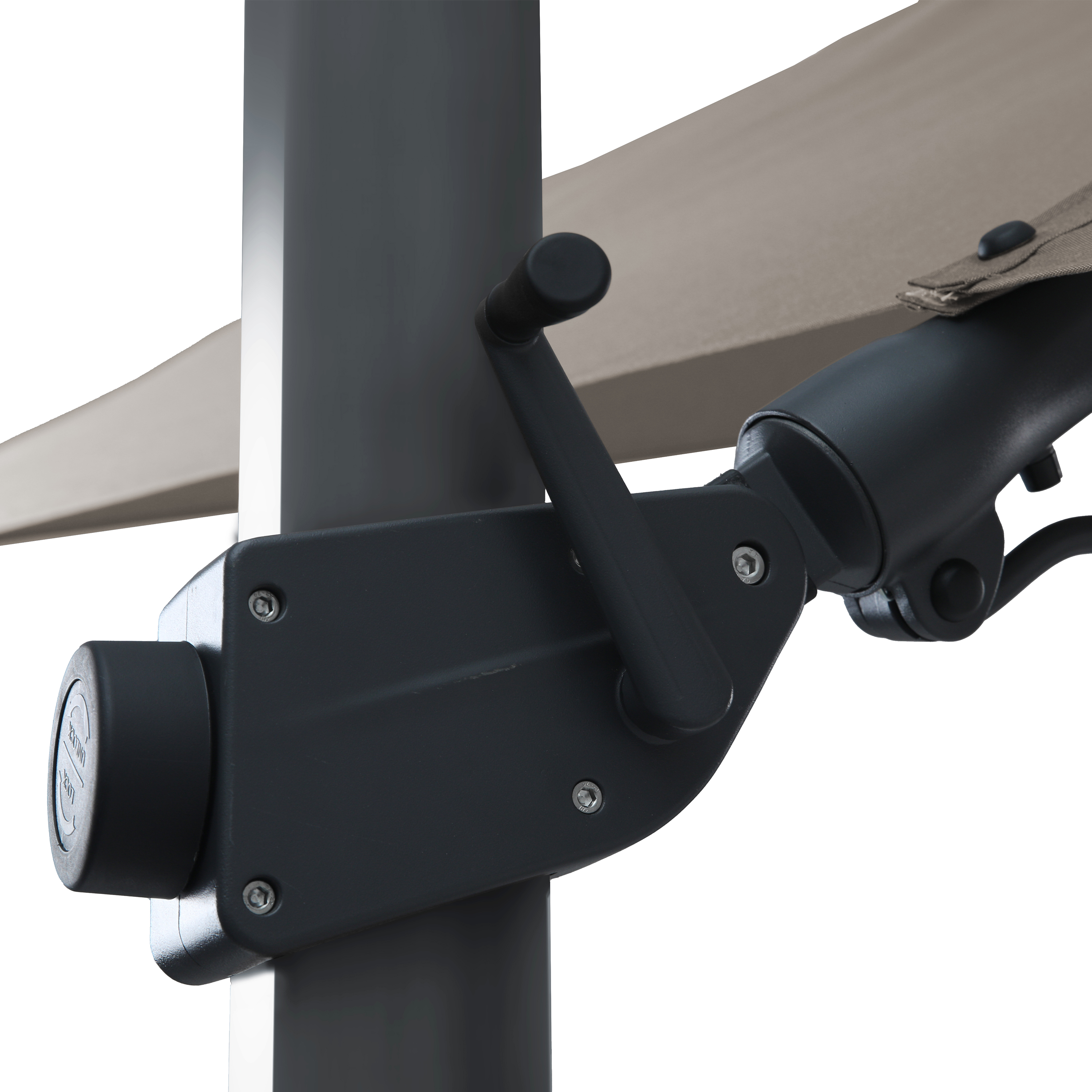 Apollo Premium Zweefparasol 300x300 Antraciet/taupe