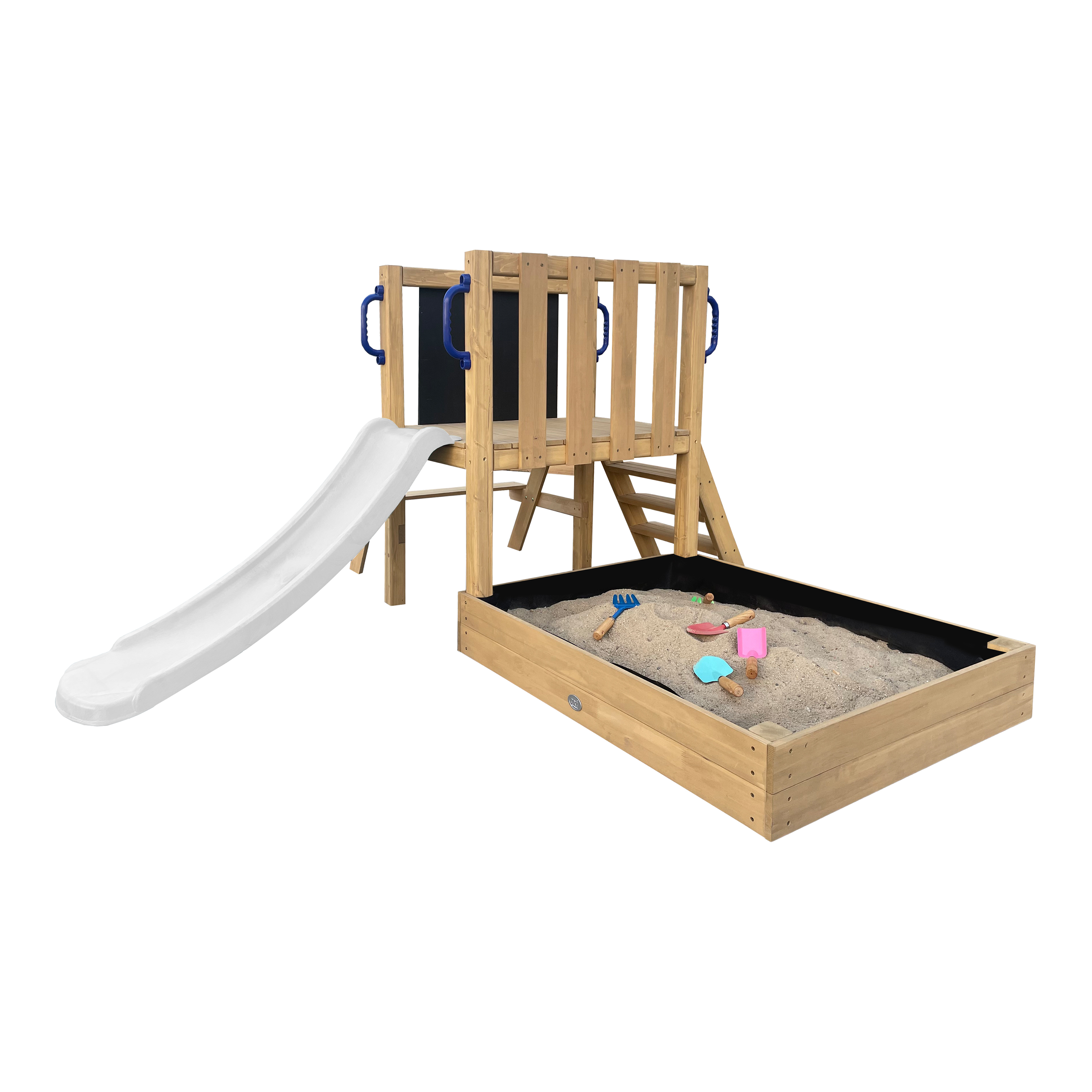 Leah Playtower - Sandbox and Picnic Table - White Slide