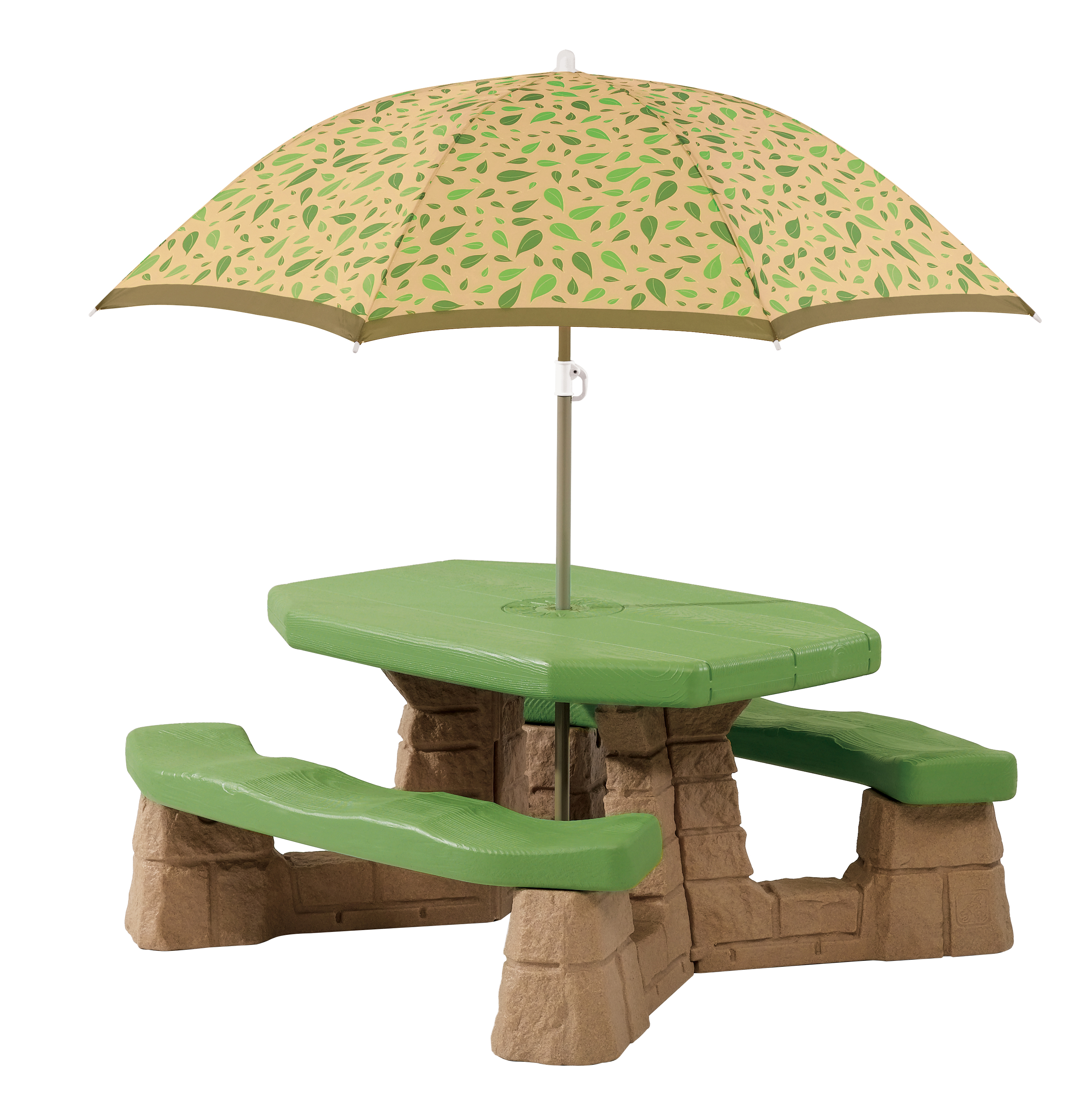 Naturally Playful Picnic Table With Umbrella