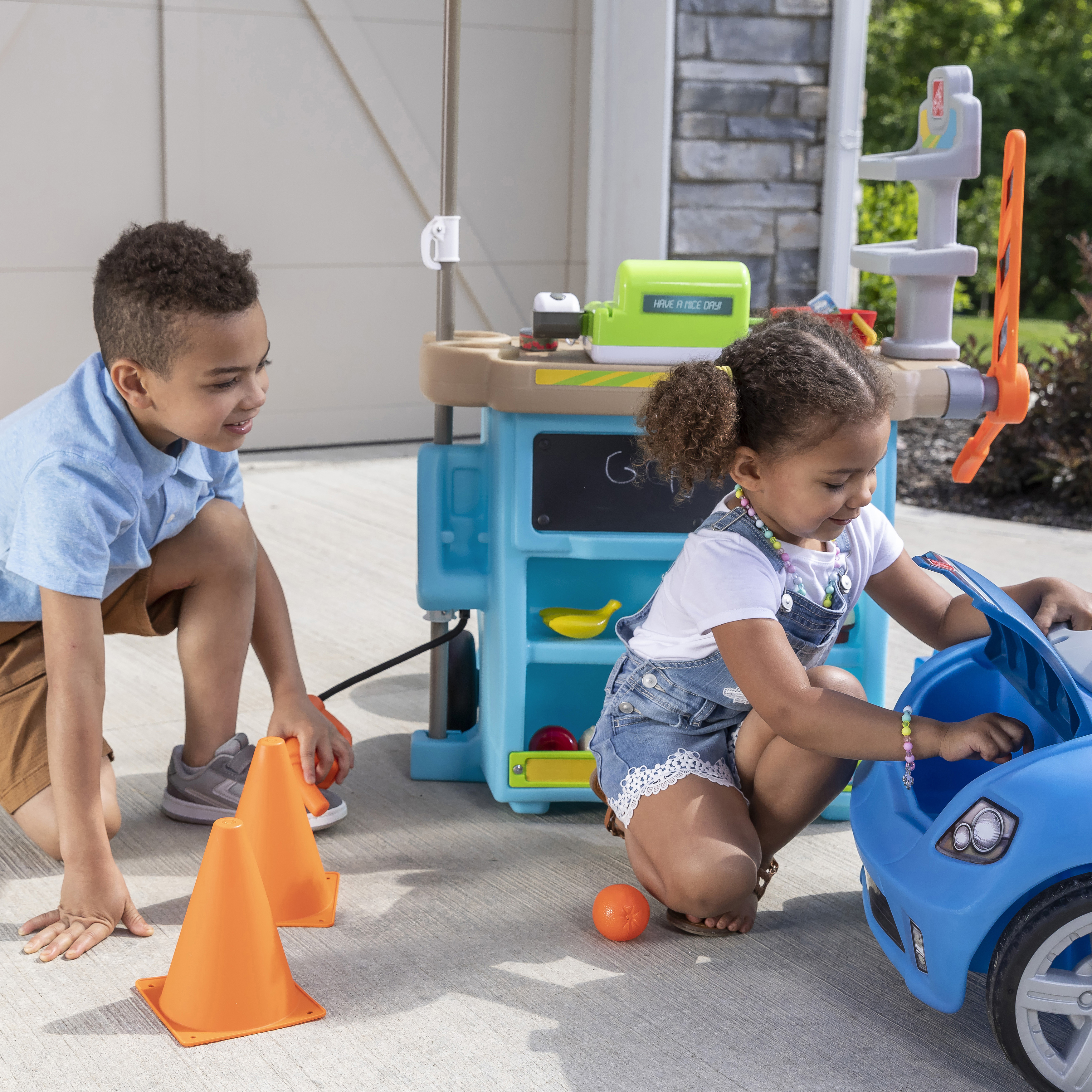 Stop & Go Marchande Enfant avec accessoires