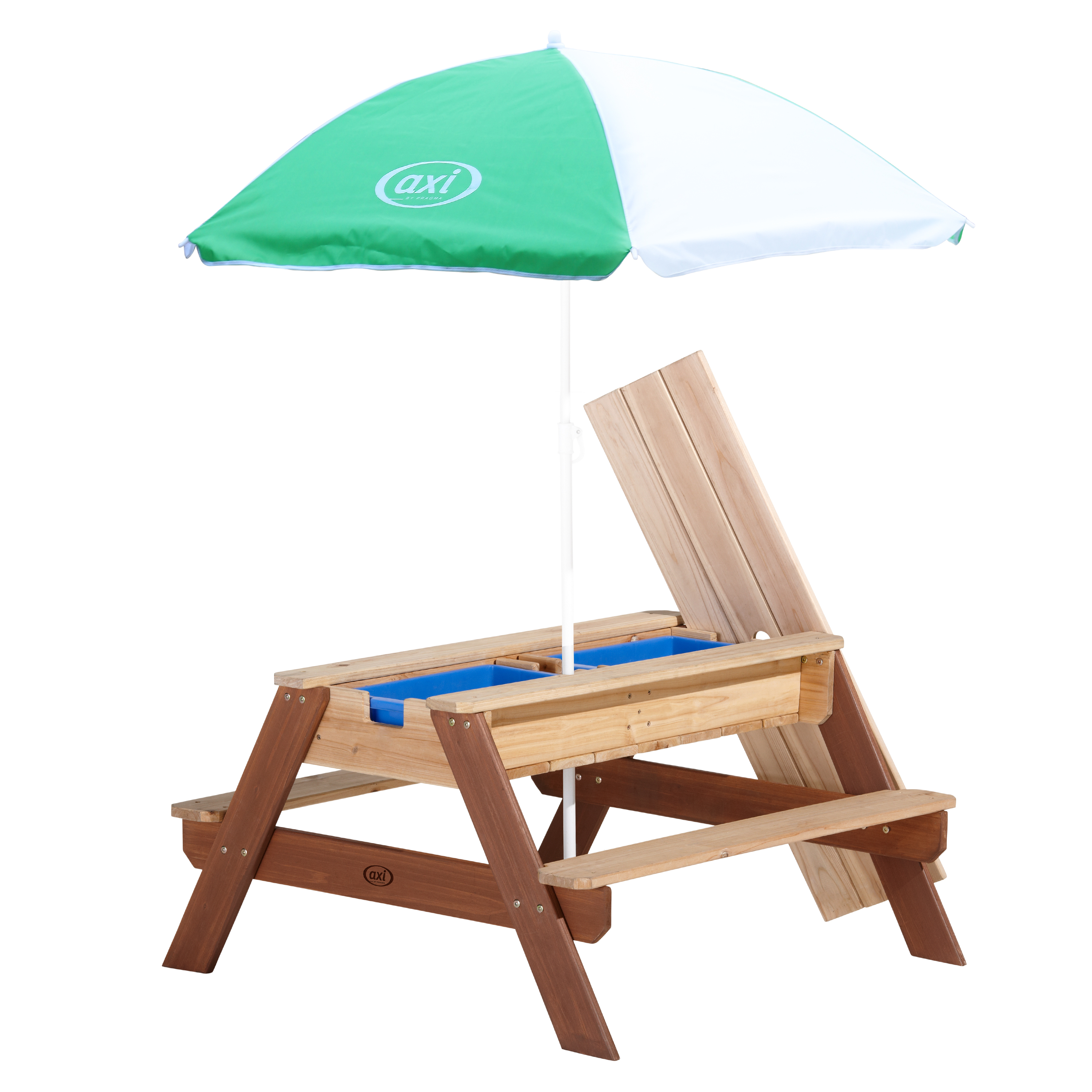 Nick Sand & Water Picnic Table Brown with Umbrella