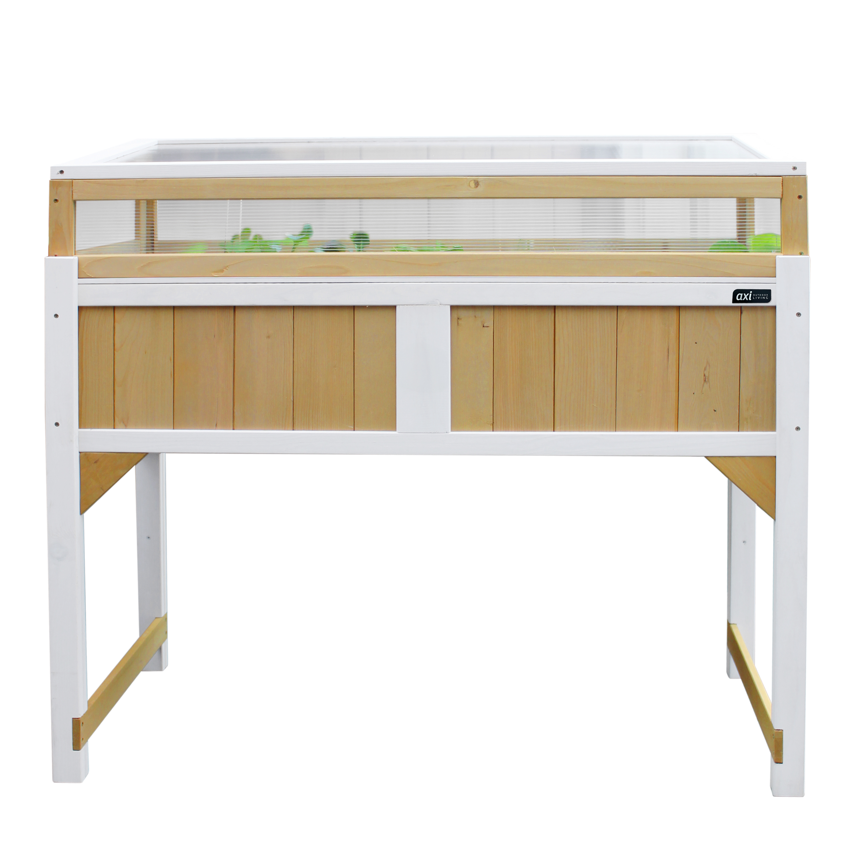 Kweektafel met broeikas en gronddoek Bruin/wit