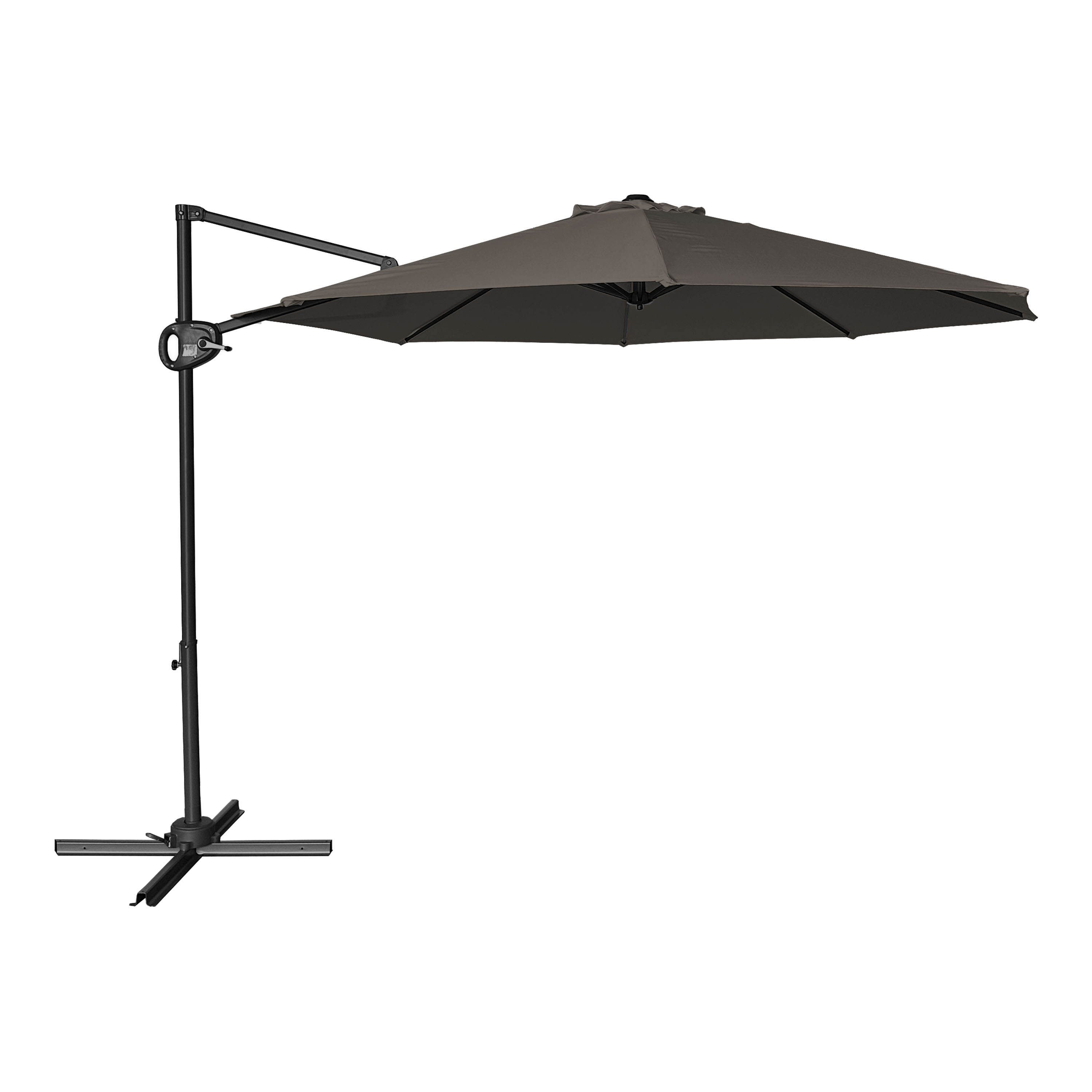 Solea Zweefparasol Ø 300cm Antraciet/taupe