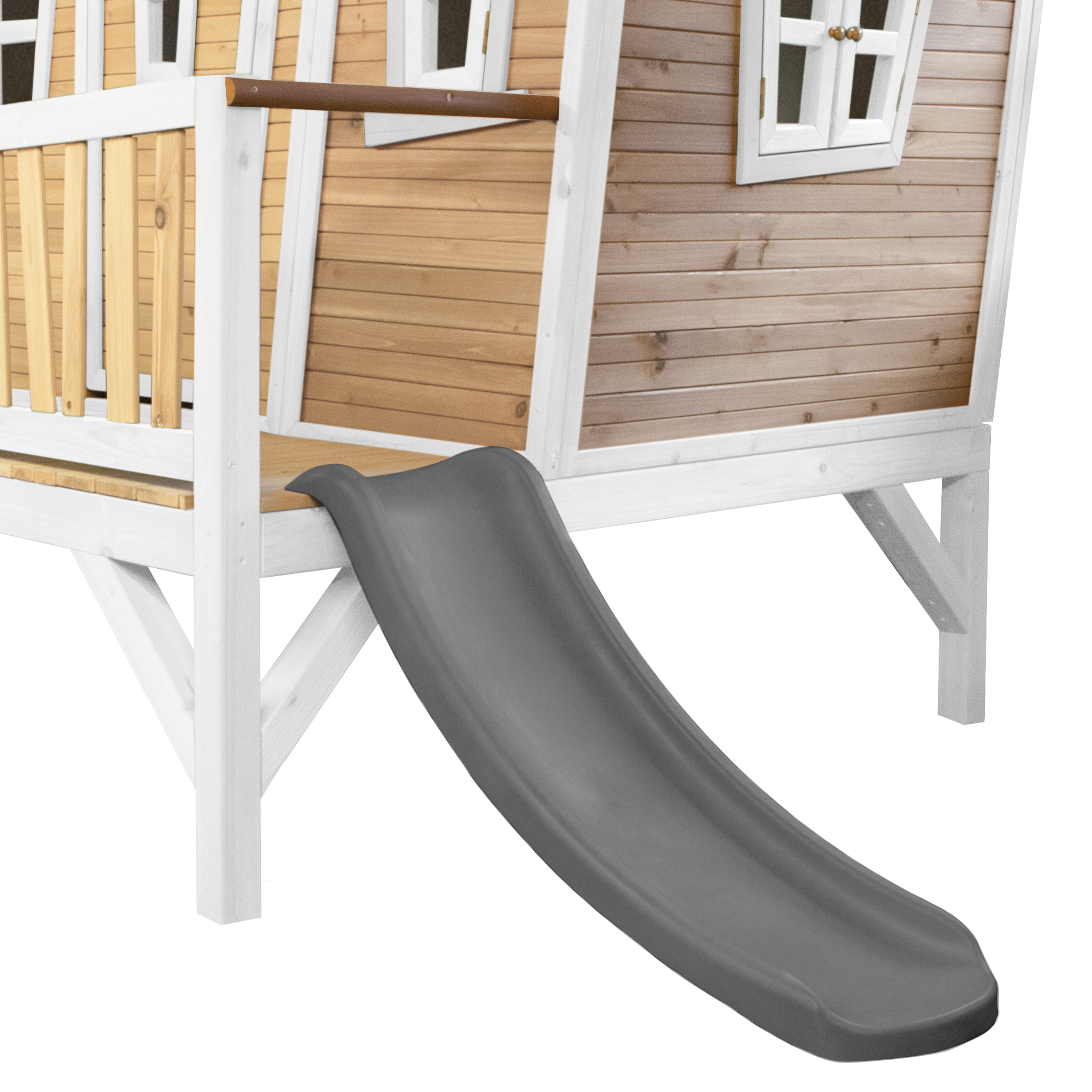 Emma Playhouse Brown/White - Grey Slide