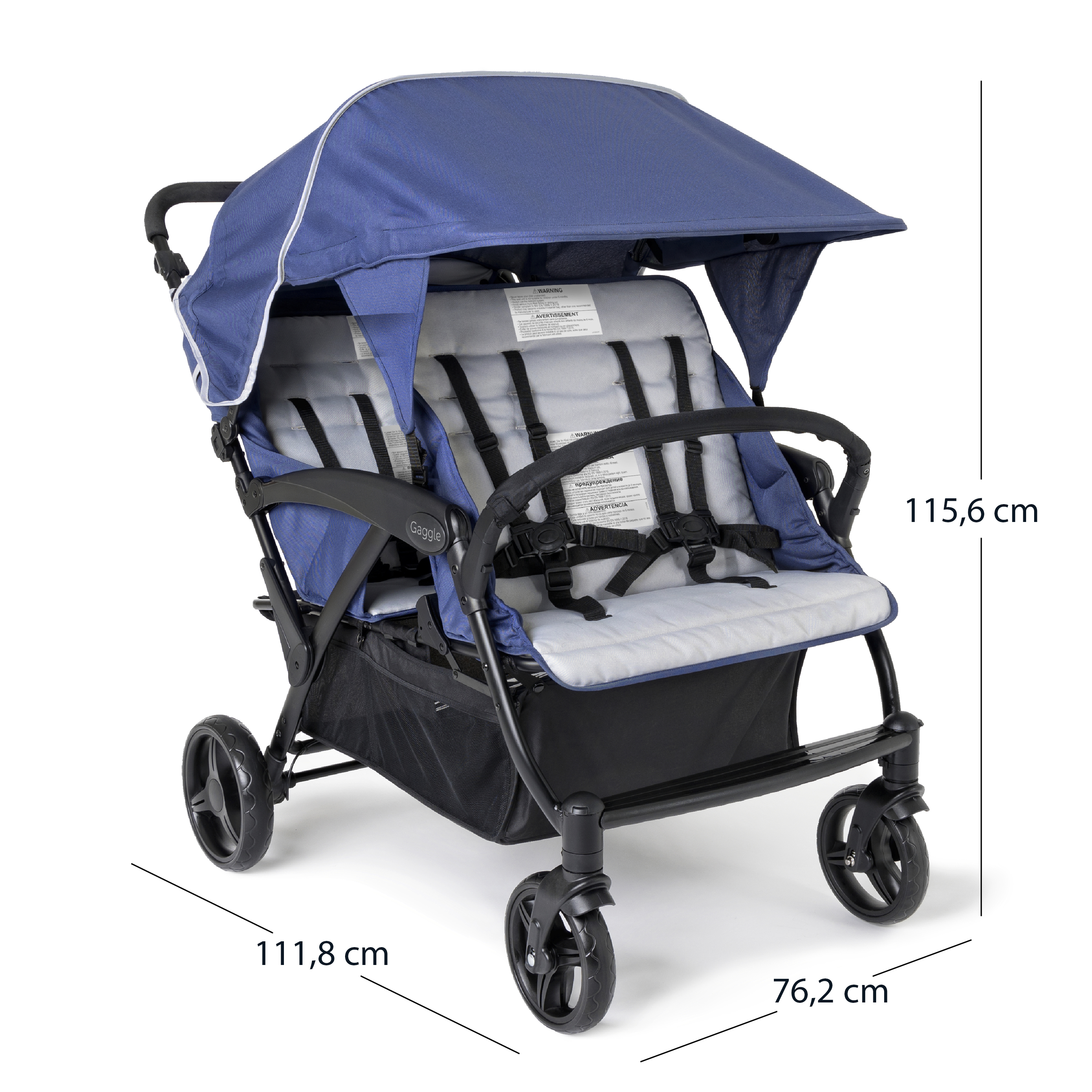 Odyssey 4 Seat Quad Stroller blue/black