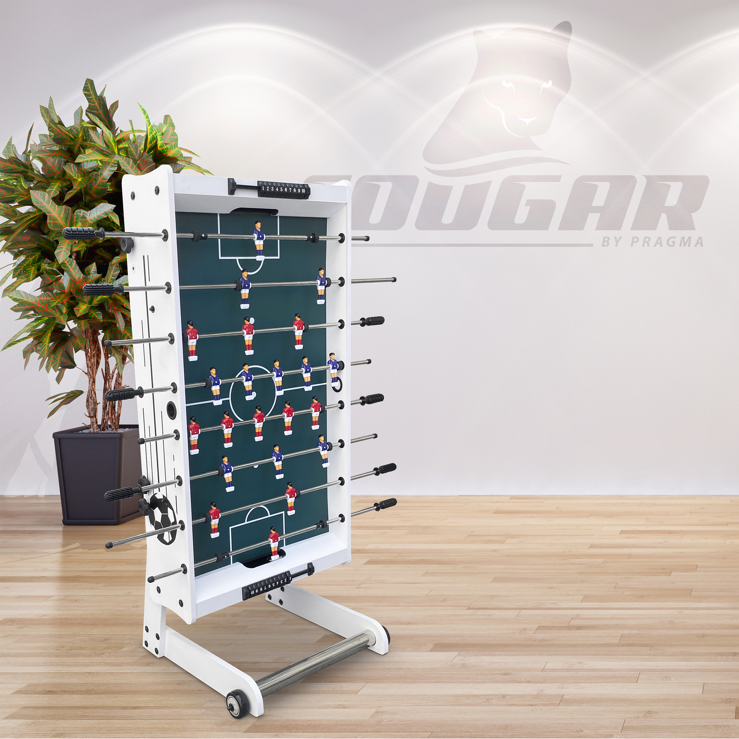 Scorpion Kick opklapbare Voetbaltafel Wit