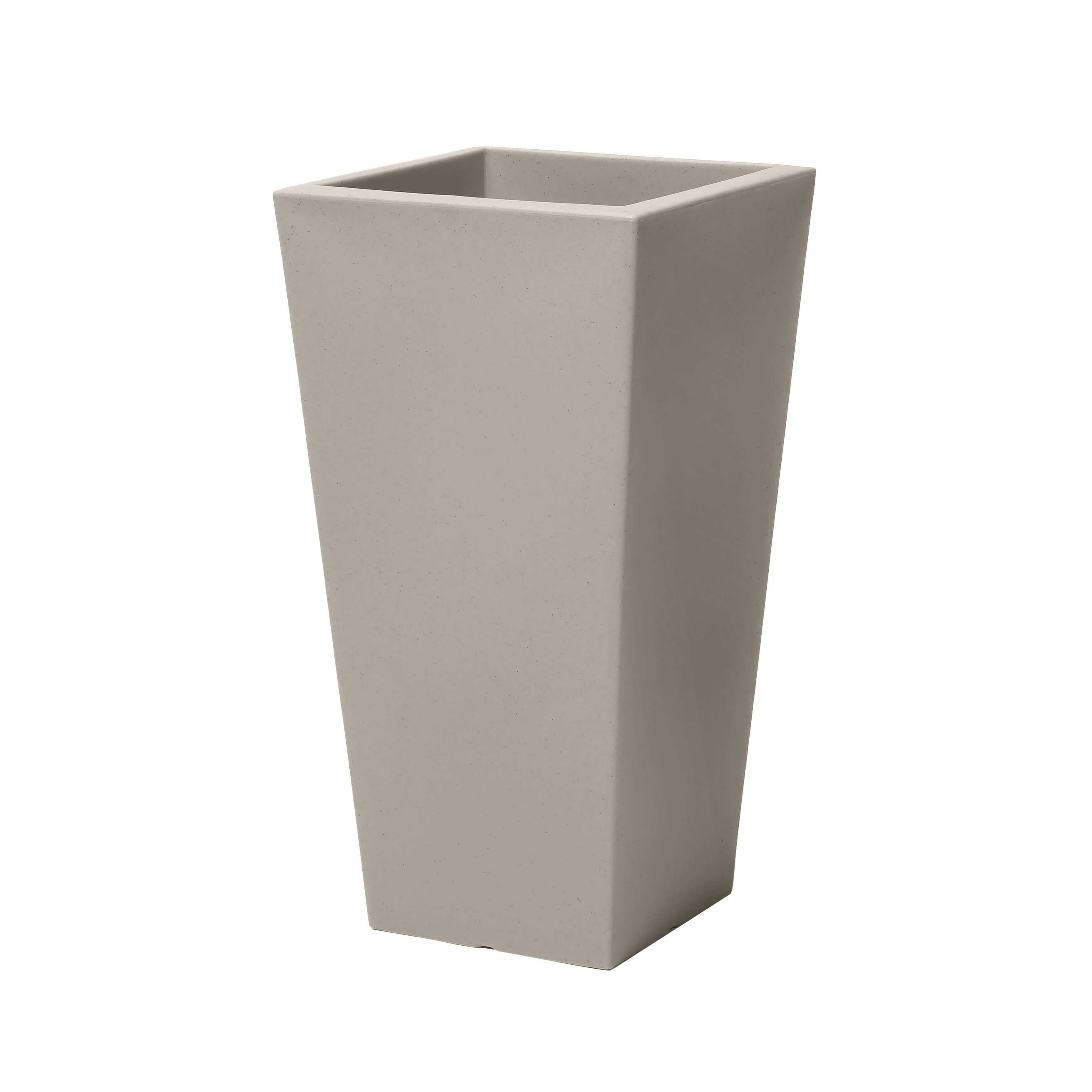 Tremont Tall Square Tapered Planter - Concrete Gray