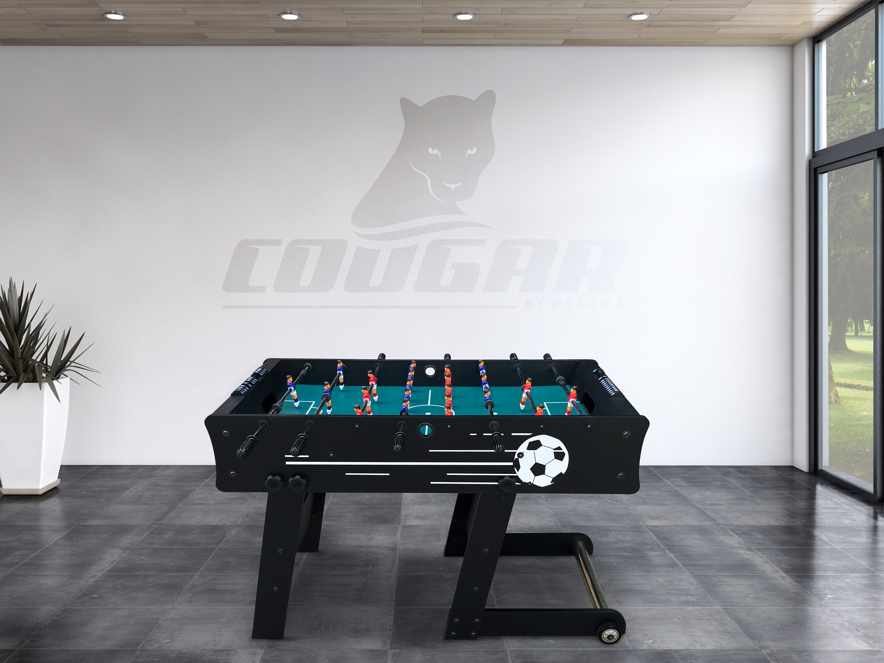 Scorpion Kick TS opklapbare Voetbaltafel Zwart