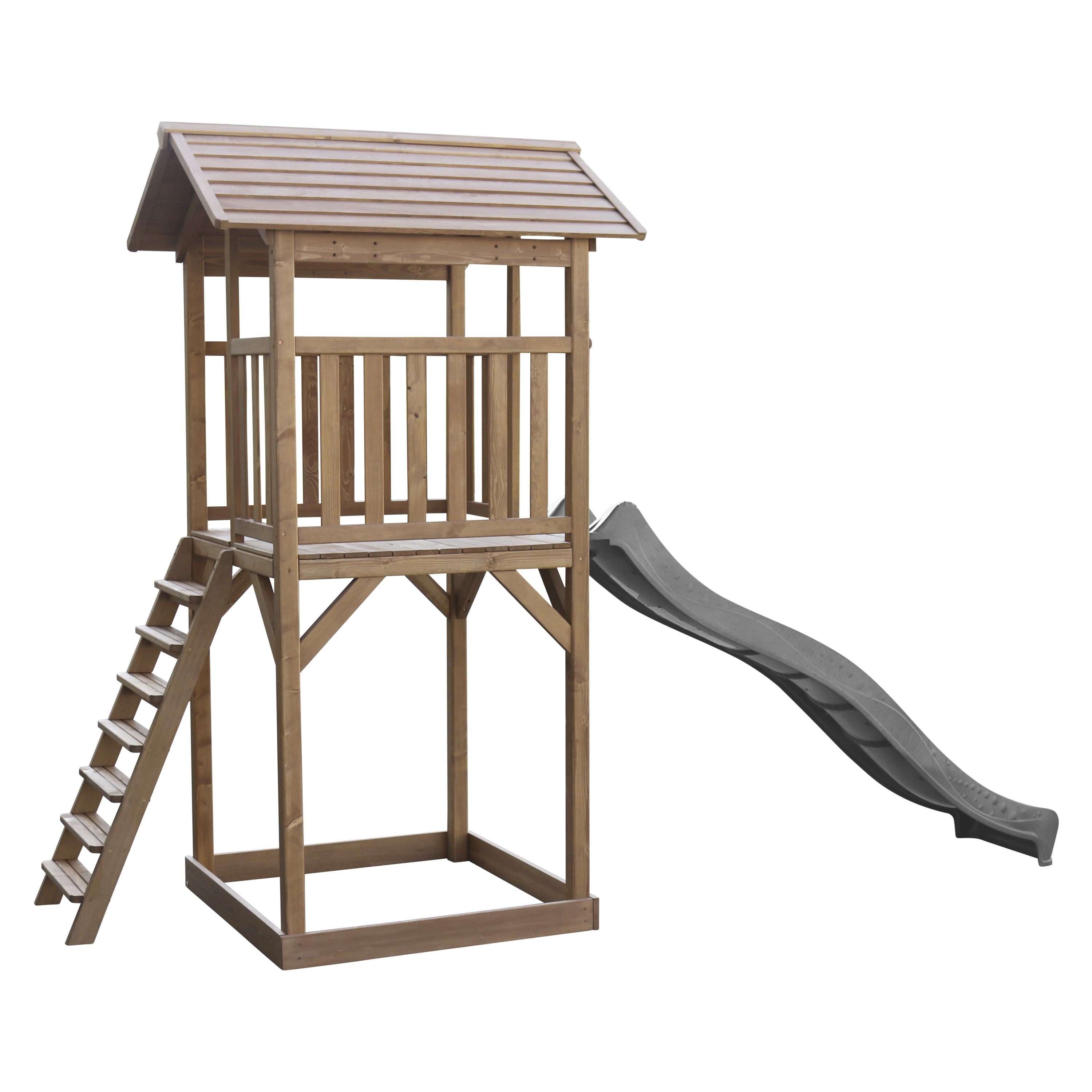 Beach Tower Speeltoren Bruin - Grijze Glijbaan