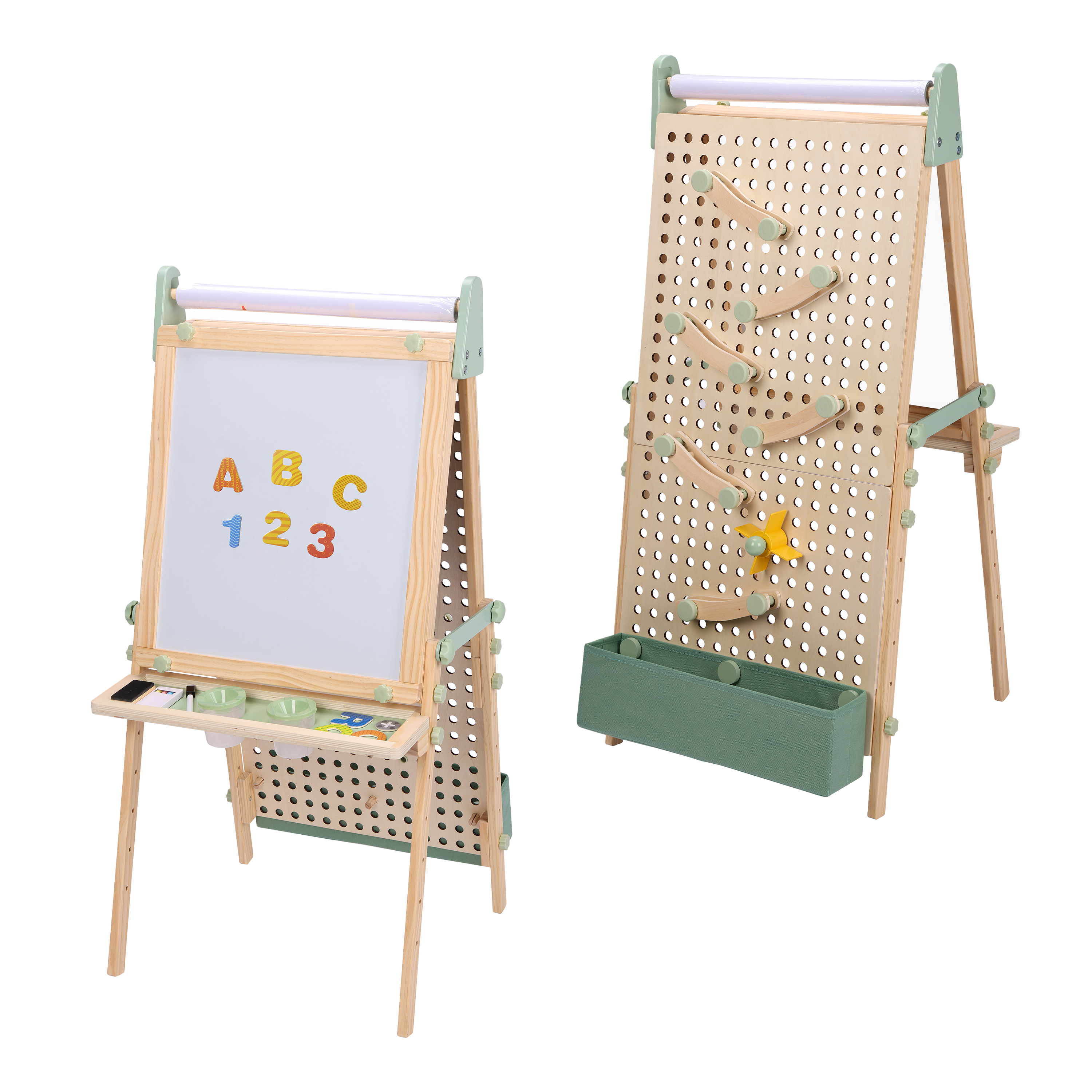 Mika Easel with Pegboard - Natural