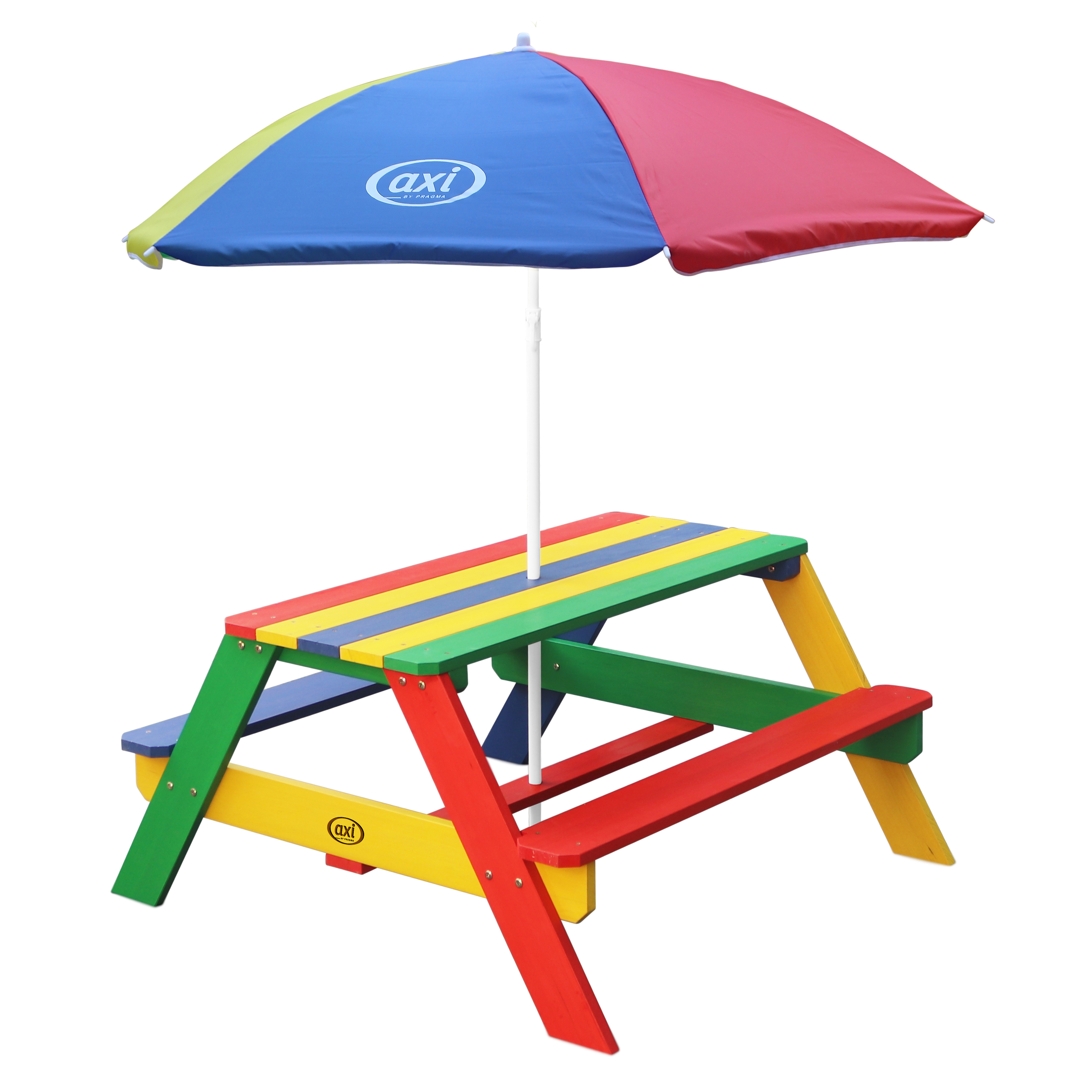 Nick Picnic Table Rainbow - Umbrella Rainbow