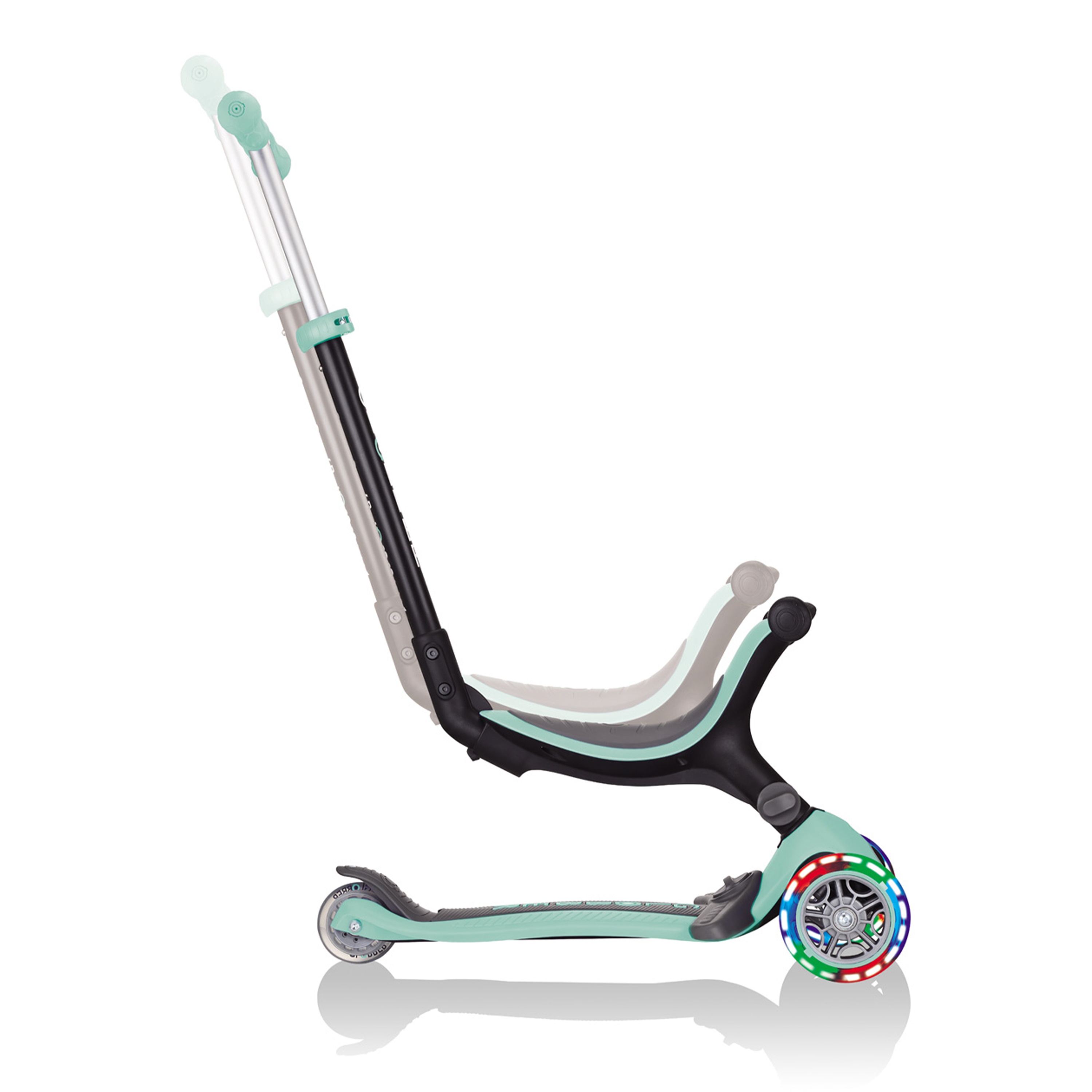 Go Up Foldable Plus Lights 3-in-1 Scooter Pastel Mint
