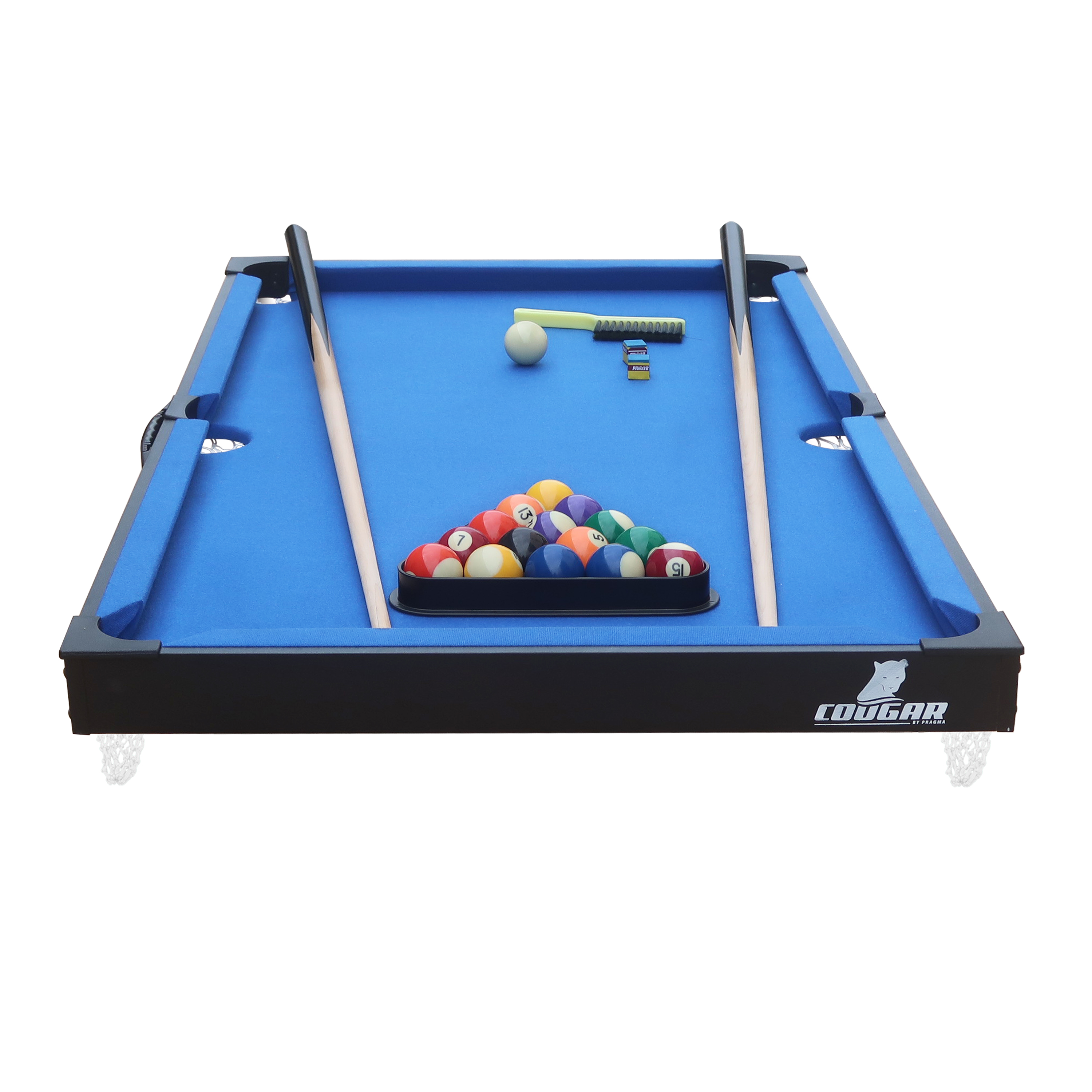 Cougar Mini Table de billard Portable Noir/Bleu