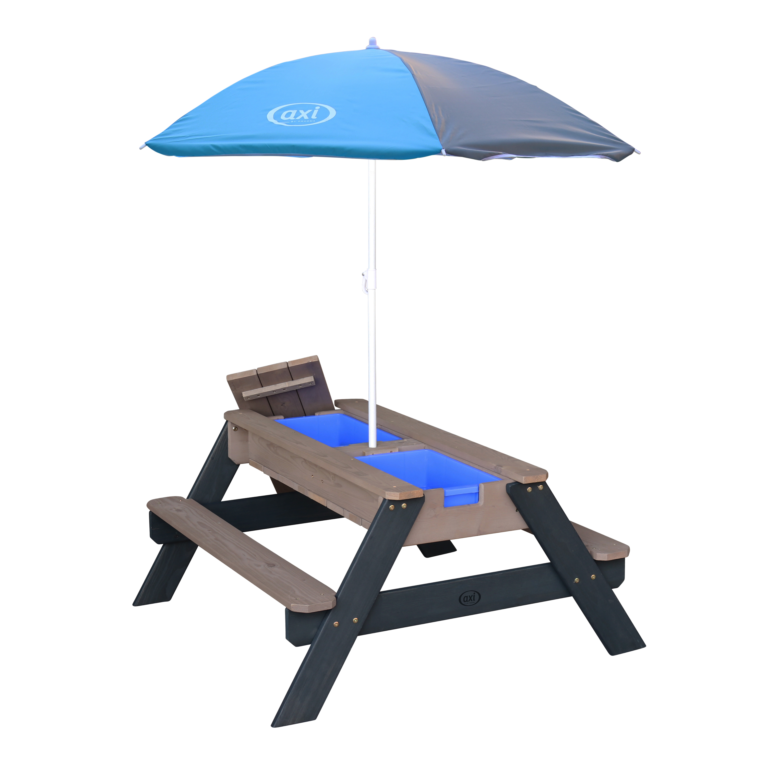 Nick Zand & Water Picknicktafel Antraciet/grijs - Parasol Gr