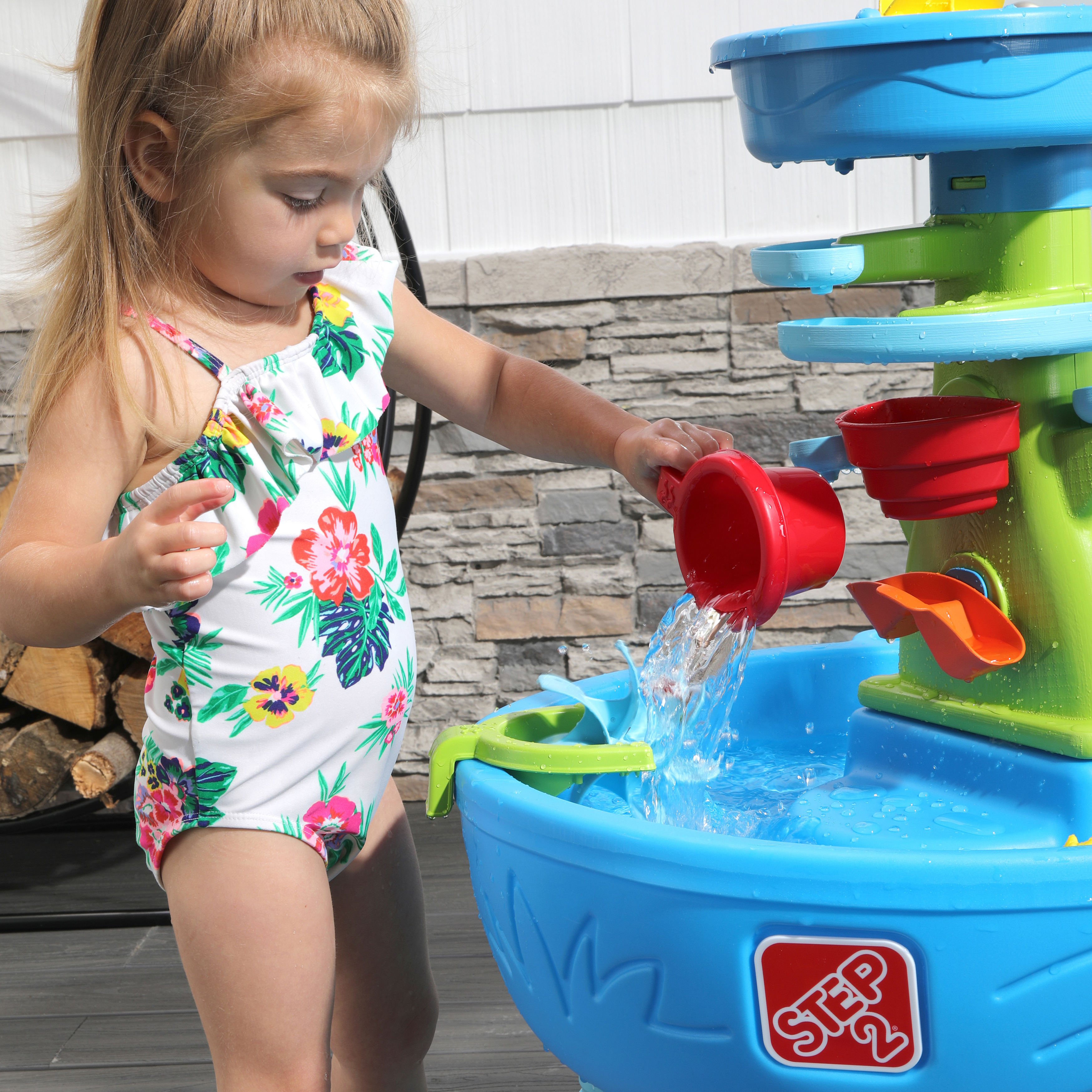 Double Showers Splash Water Table
