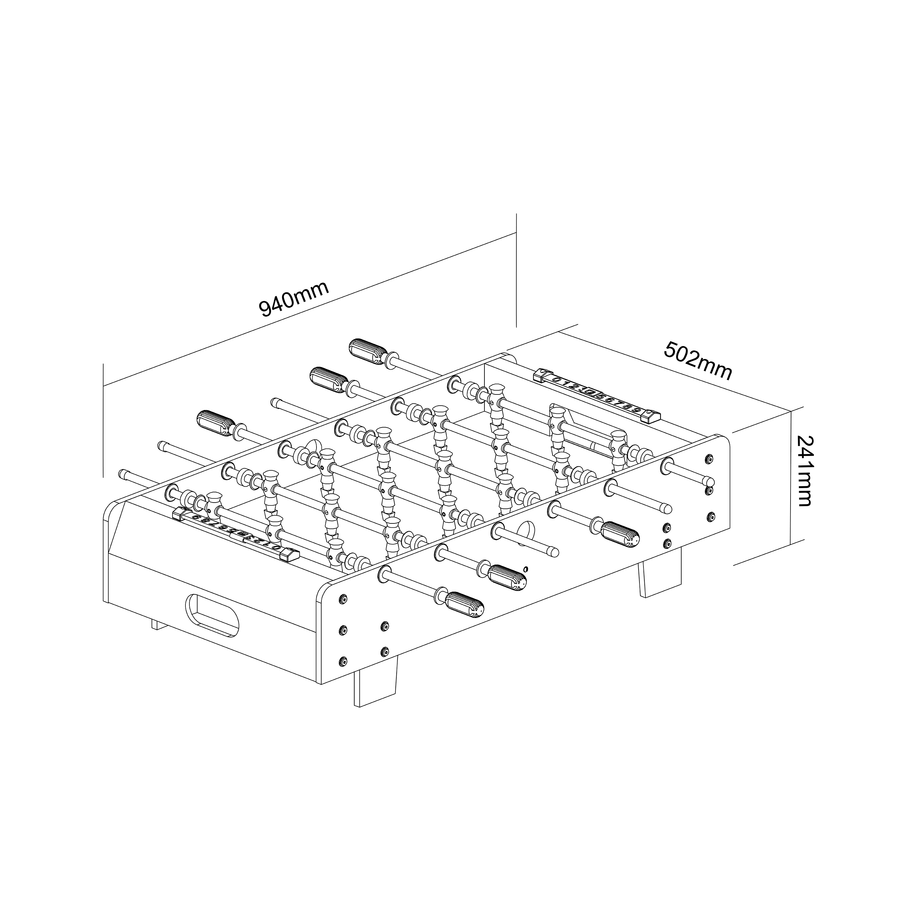 Football Table Mini 3ft - Black
