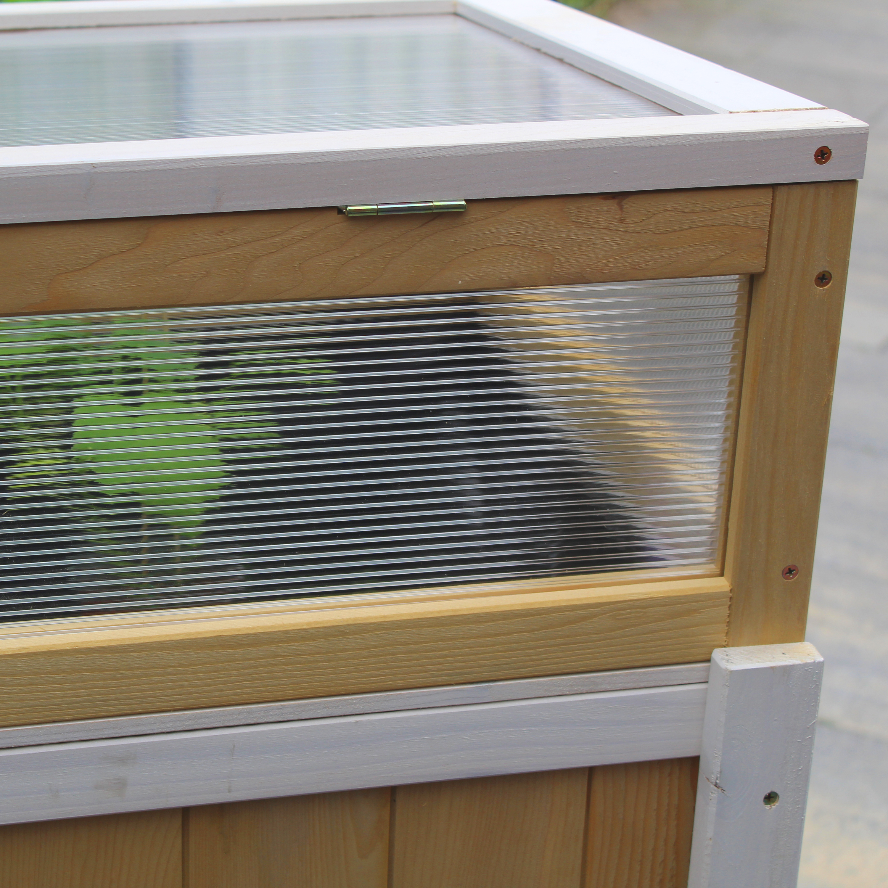 Kweektafel met broeikas en gronddoek Bruin/wit