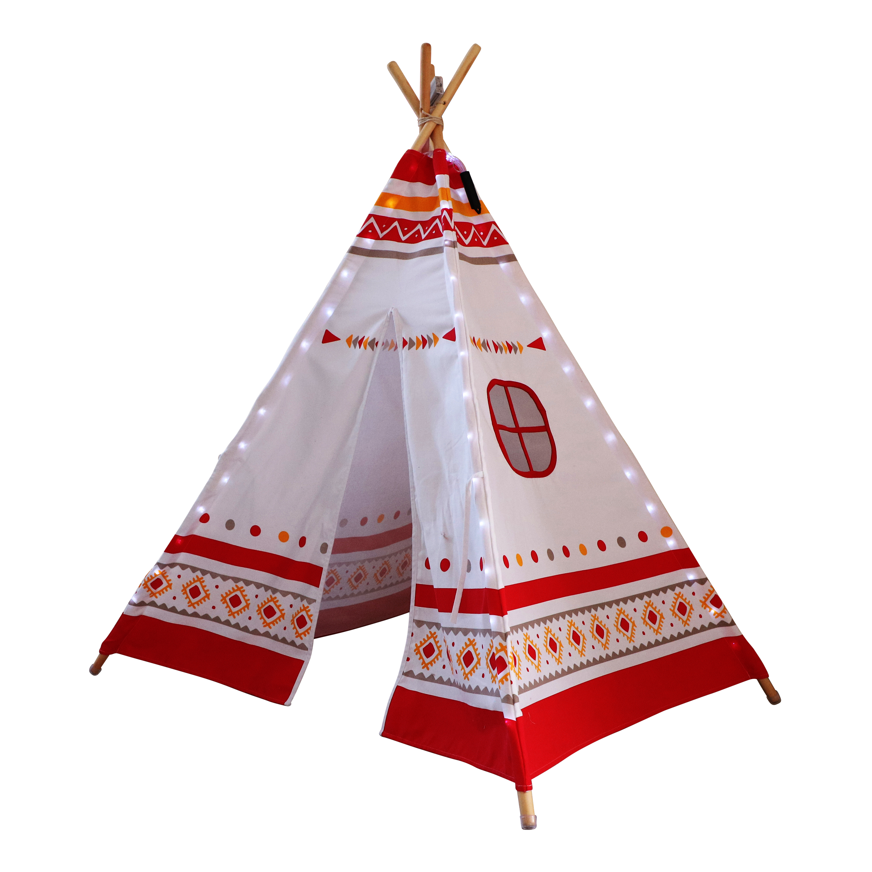 LED Teepee Tent Red / white LED Teepee Tent Red / white