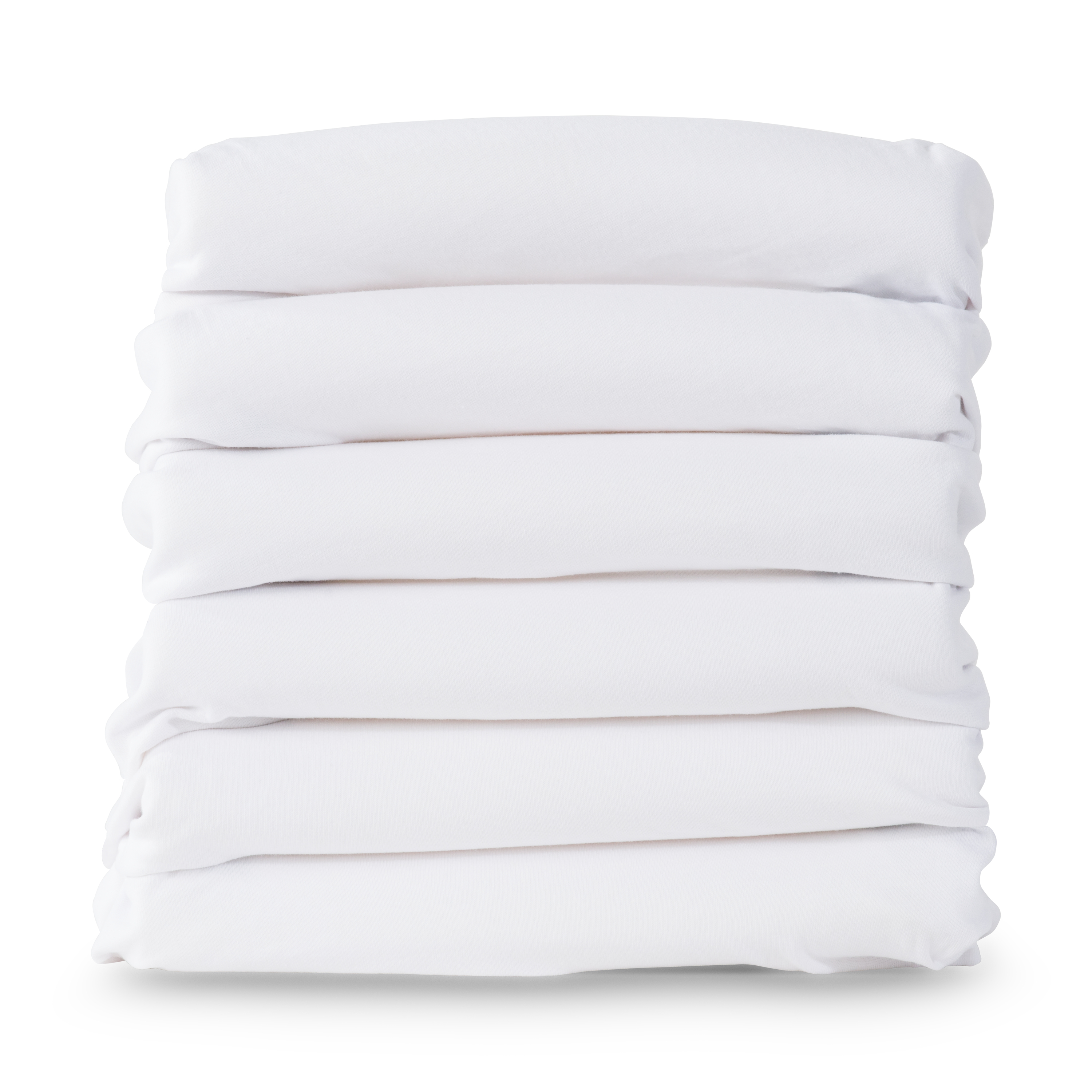 SafeFit Elastic Compact Sheets, White, 6-pack