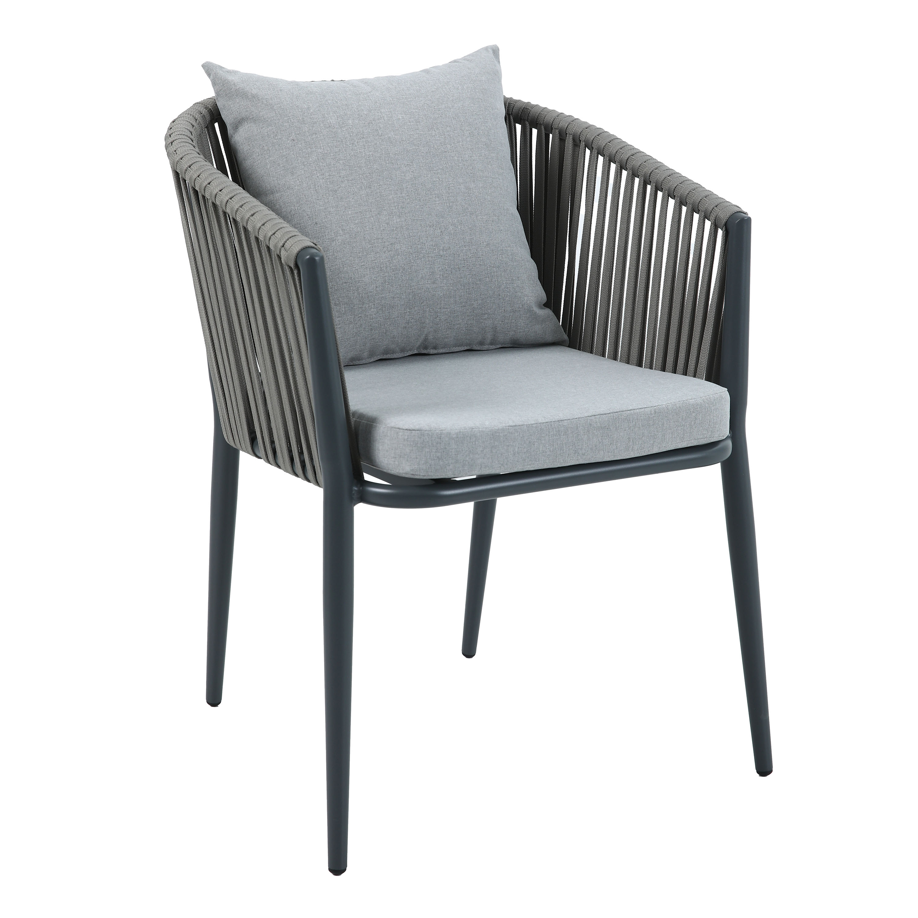 Jay/Faye Ensemble de jardin, 150 cm, 7 pièces -Anthracite