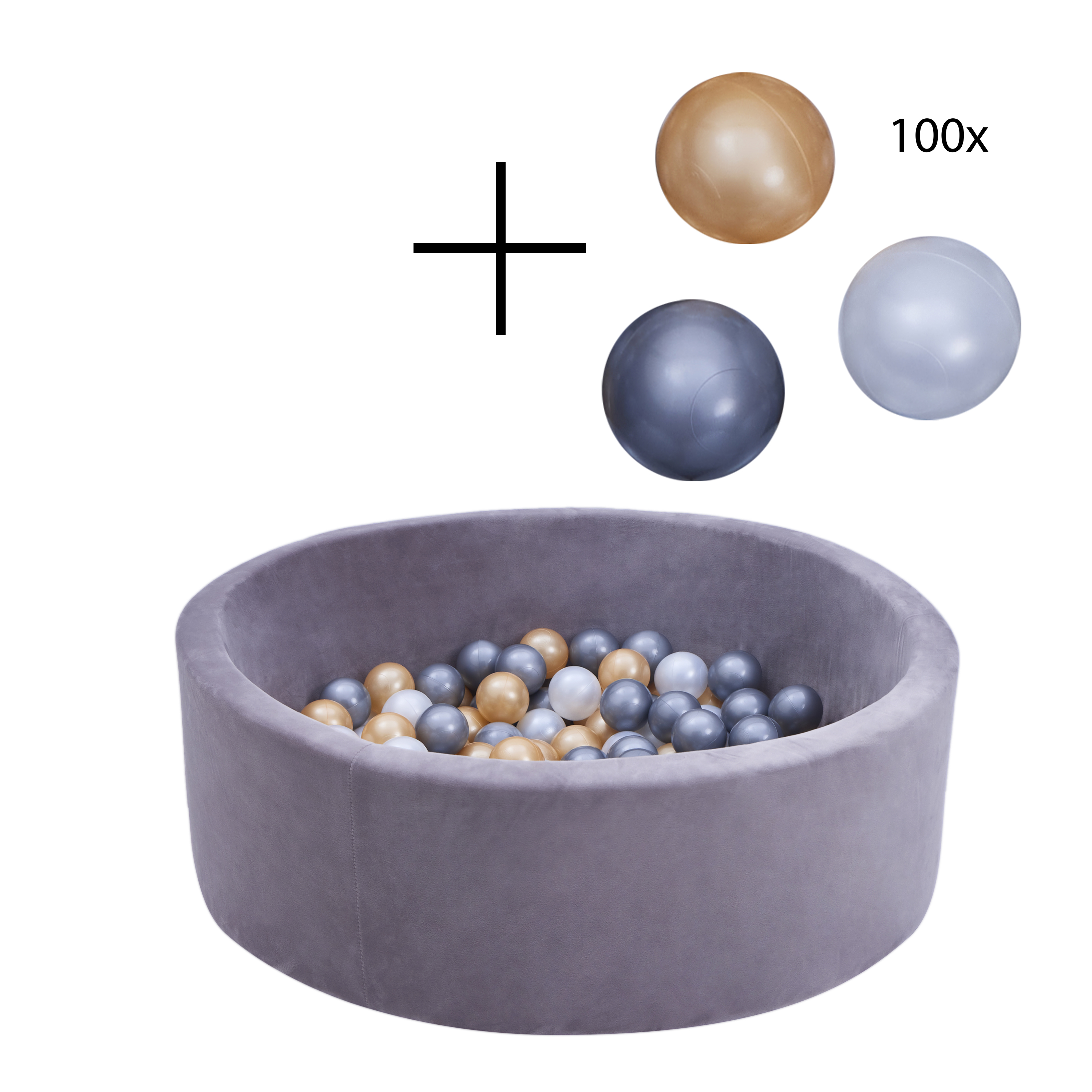 Boaz Ballenbak Incl. 260 ballen - Grijs