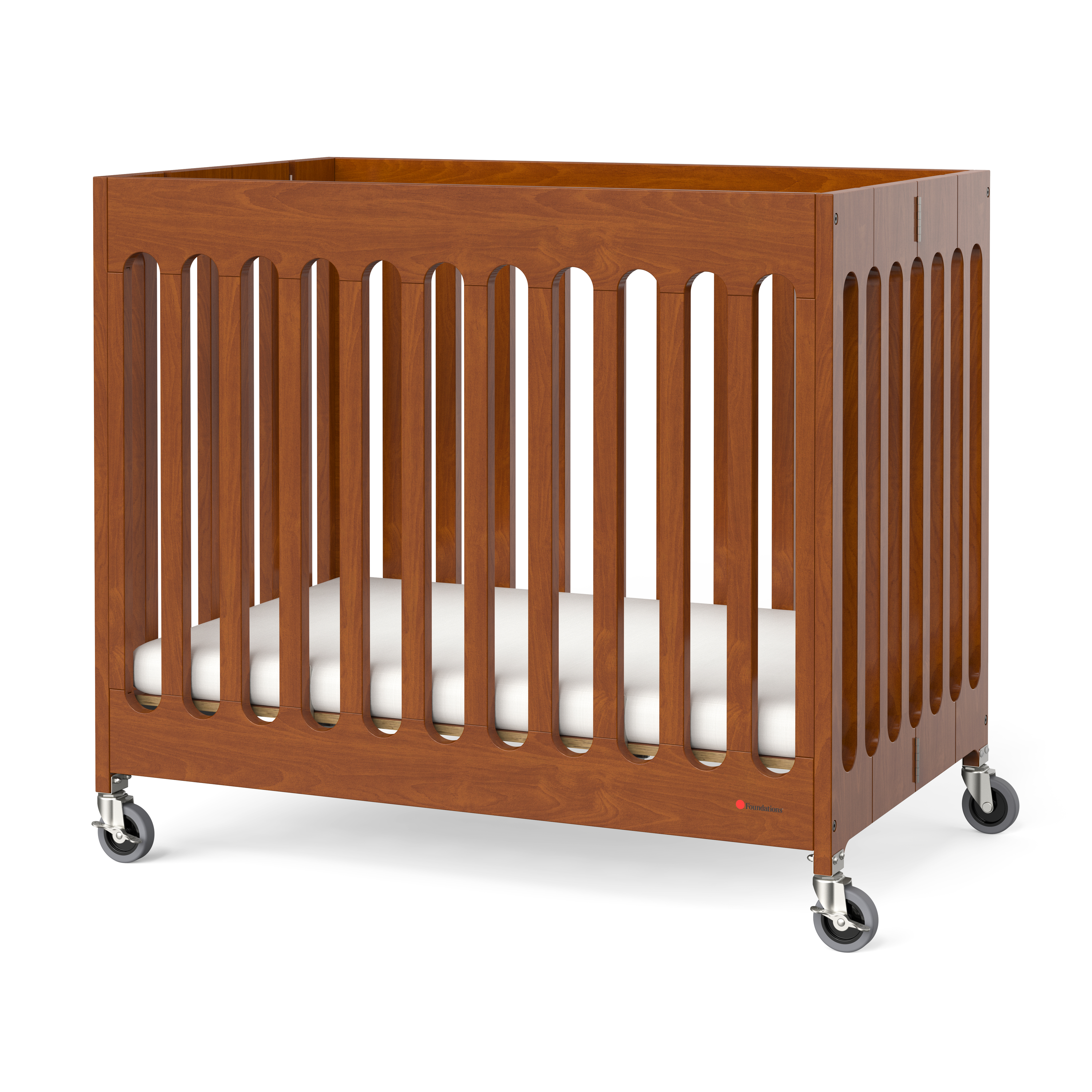 Boutique inklapbaar babybedje van hout - Kersenhout