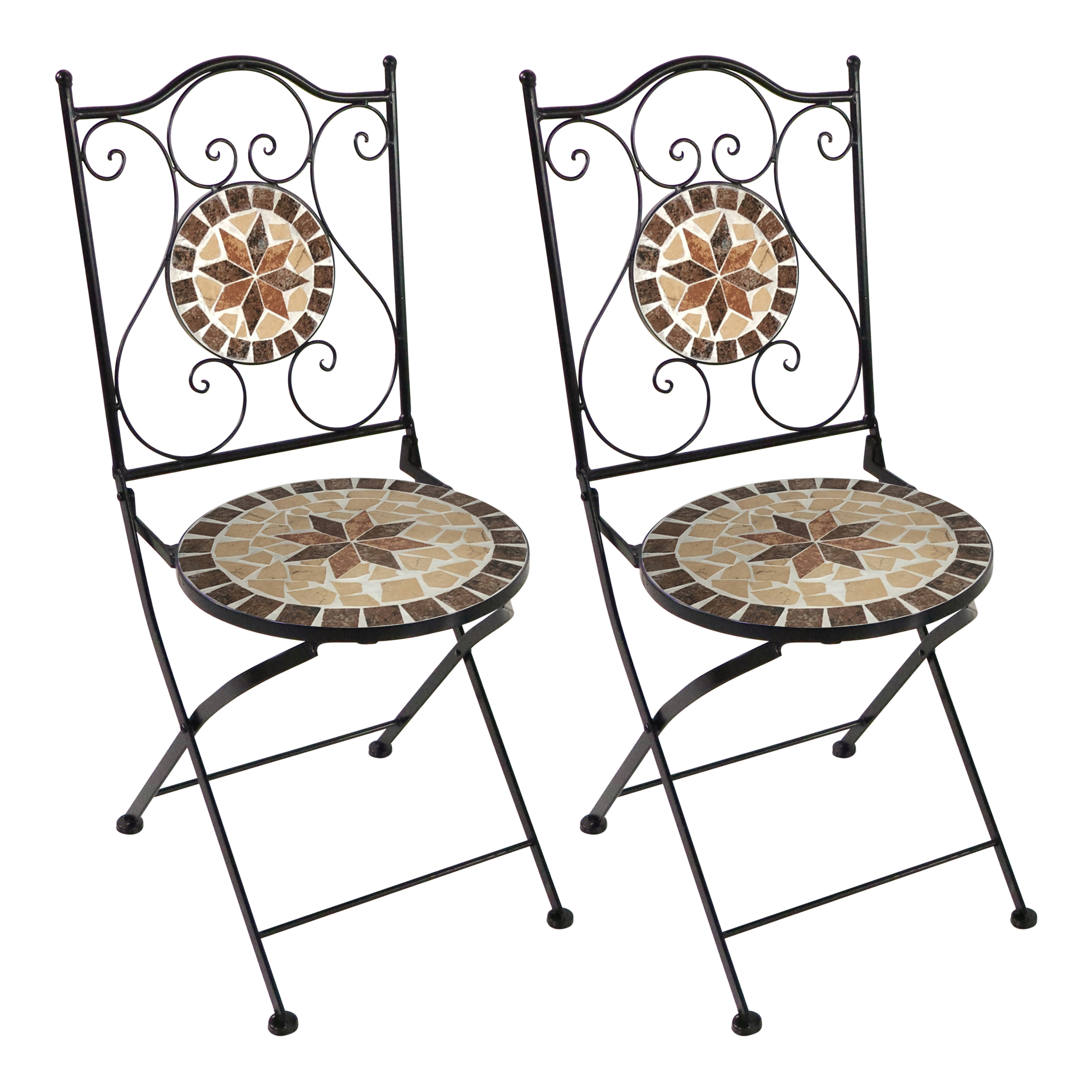 Amélie Bistro Stoelen opklapbaar Earth Brown – Set 2 stuks