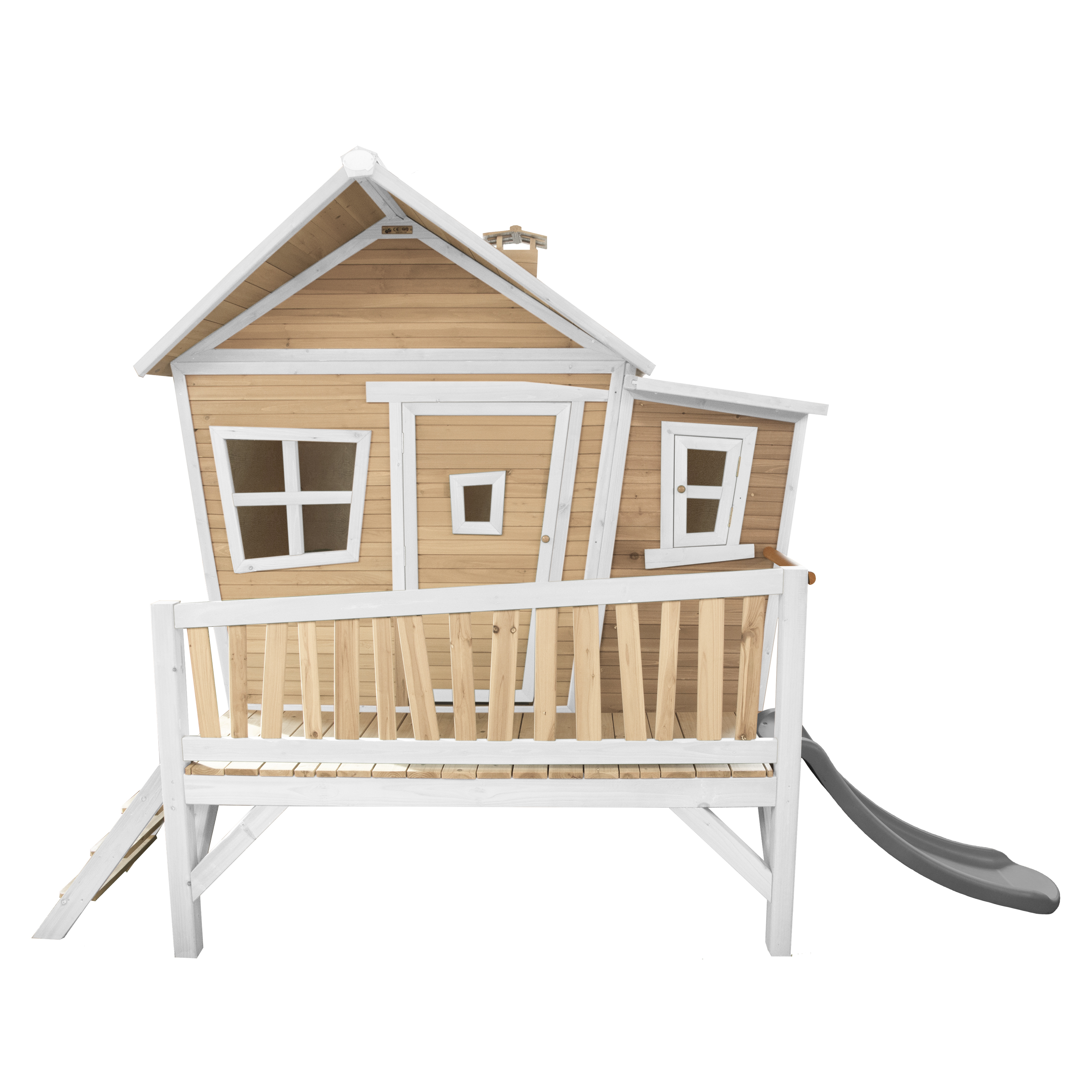 Emma Playhouse Brown/White - Grey Slide