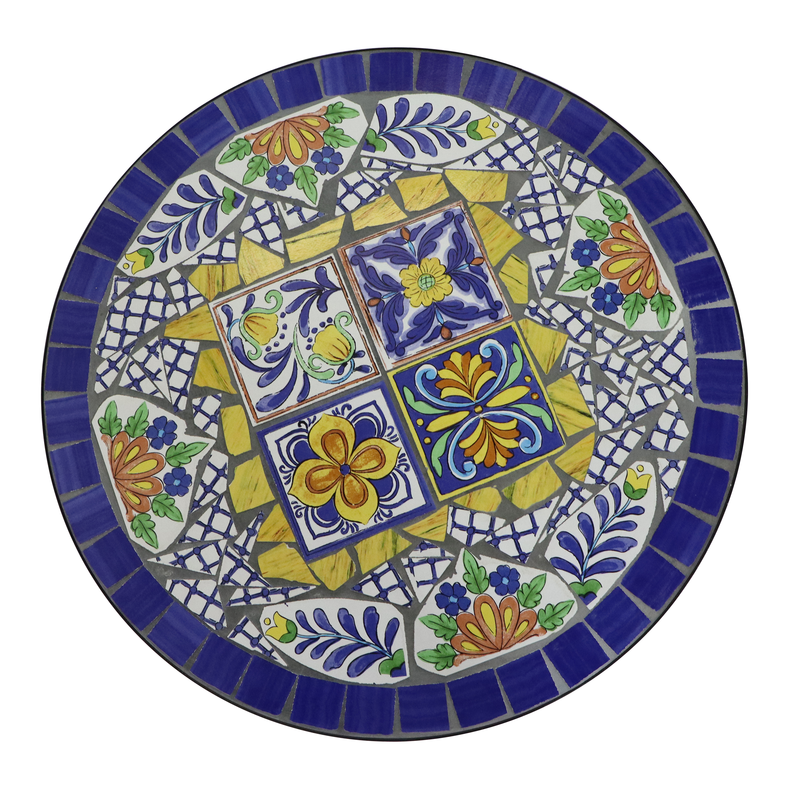 Amélie Mozaïek Bistroset Mediterrane stijl Blauw/geel