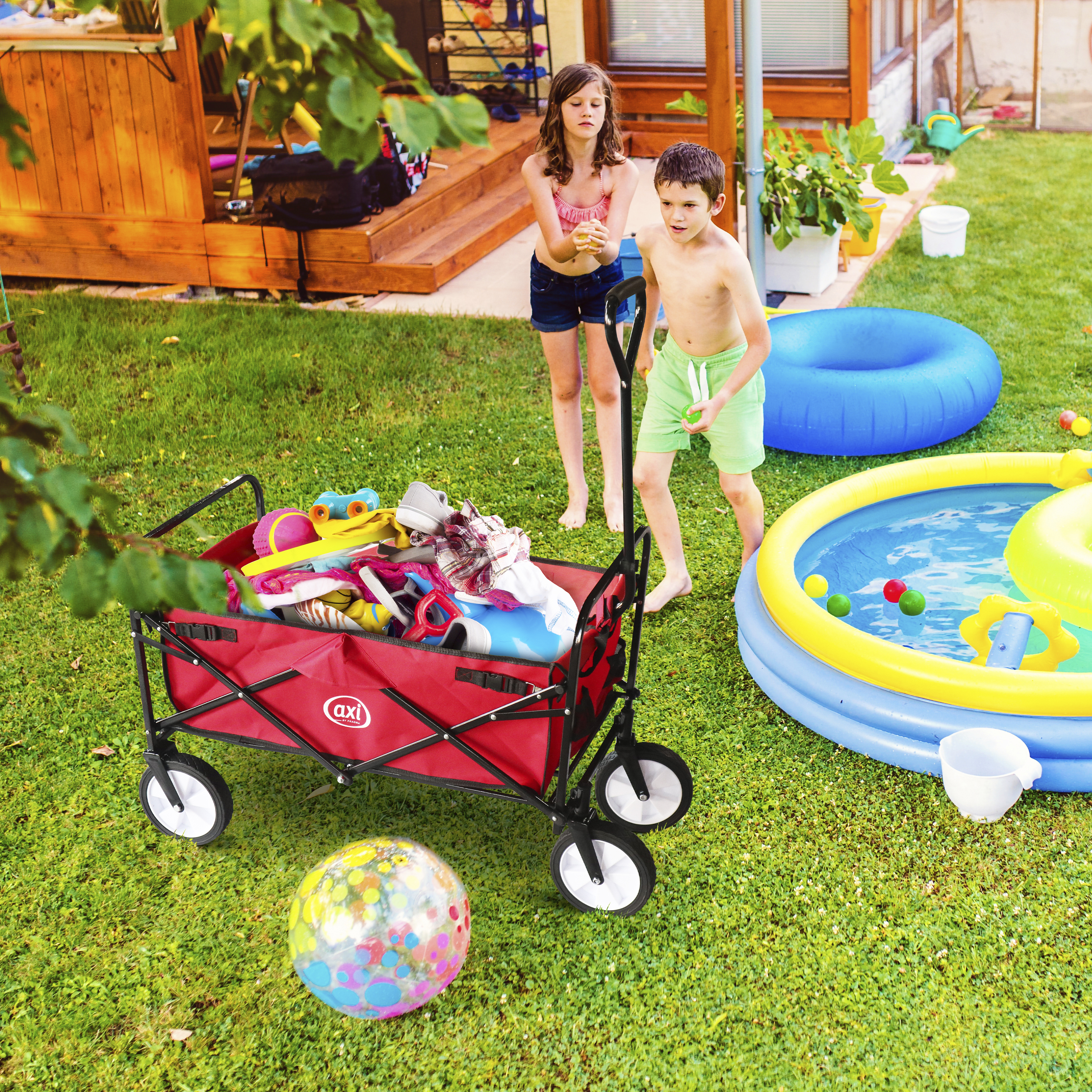 AB100 Foldable Beachwagon Red