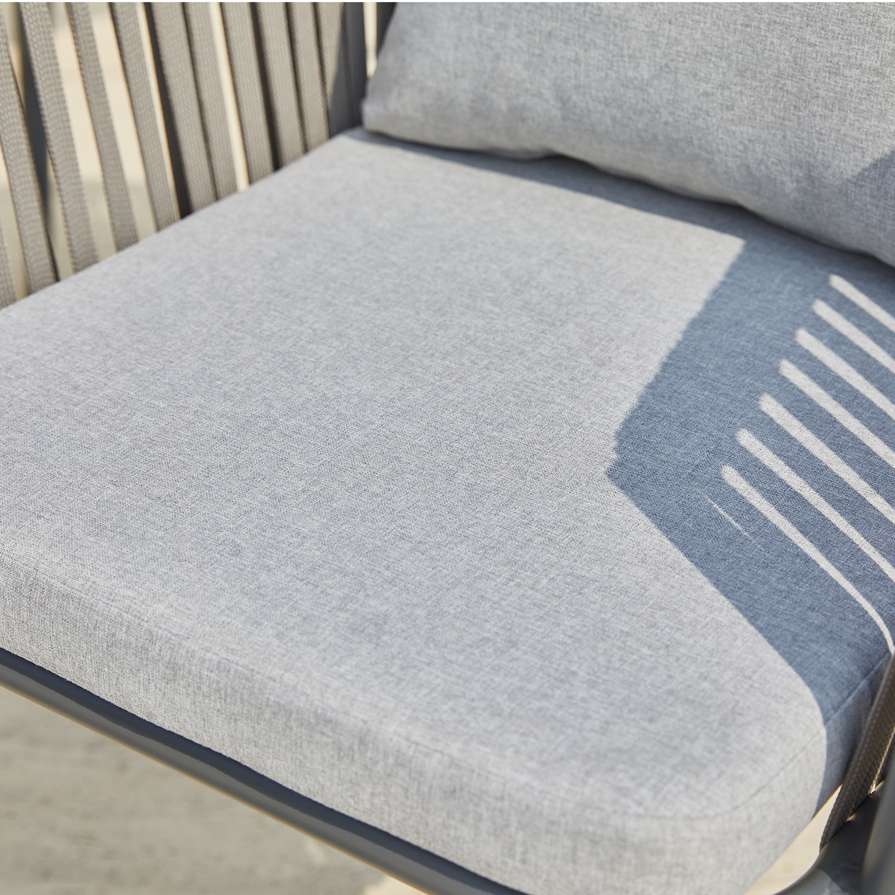 Jay/Faye Ensemble de jardin, 150 cm, 7 pièces -Anthracite