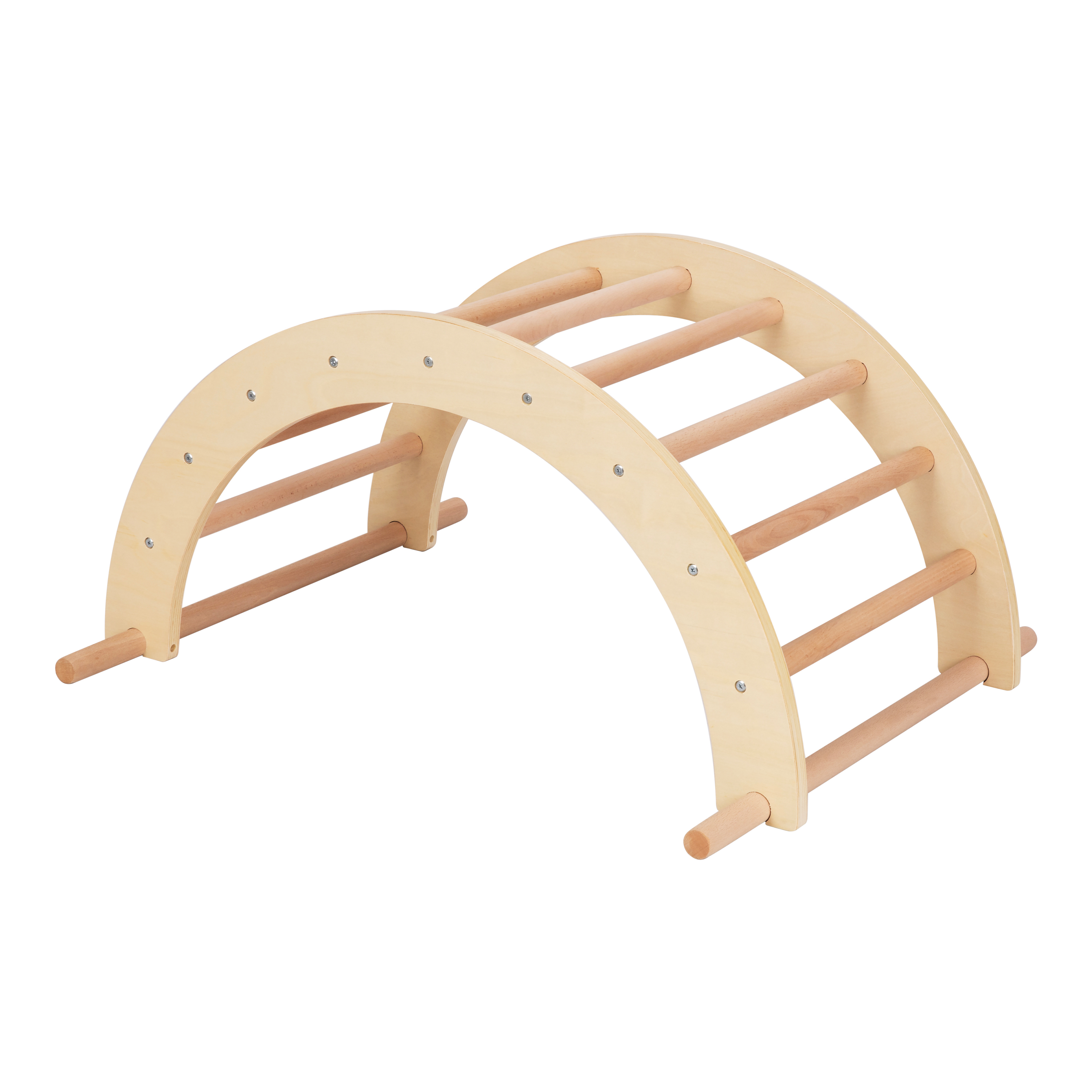 3-in-1 Houten Klimdriehoek met Klimwand en Roc