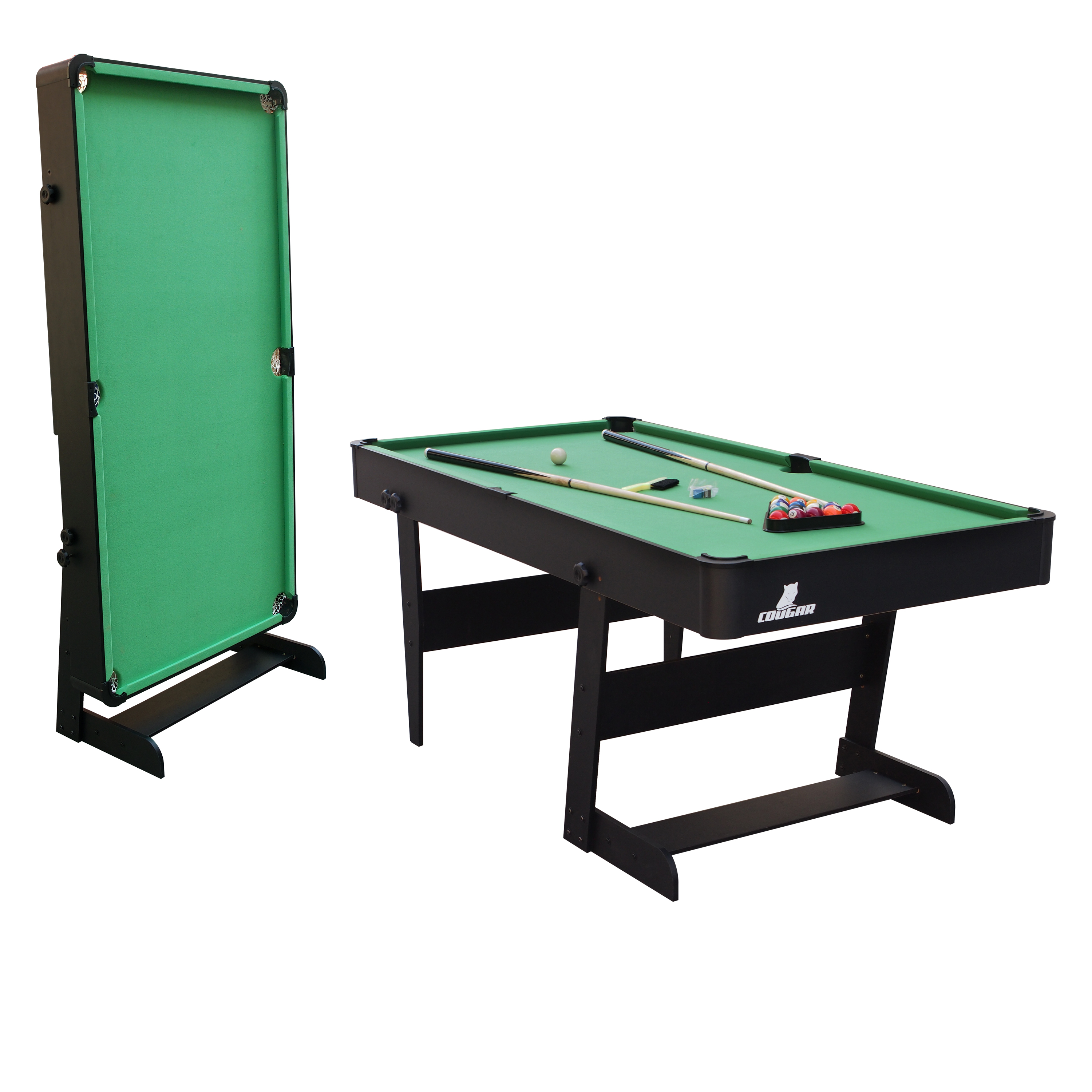 Hustle XL folding Pool Table Black