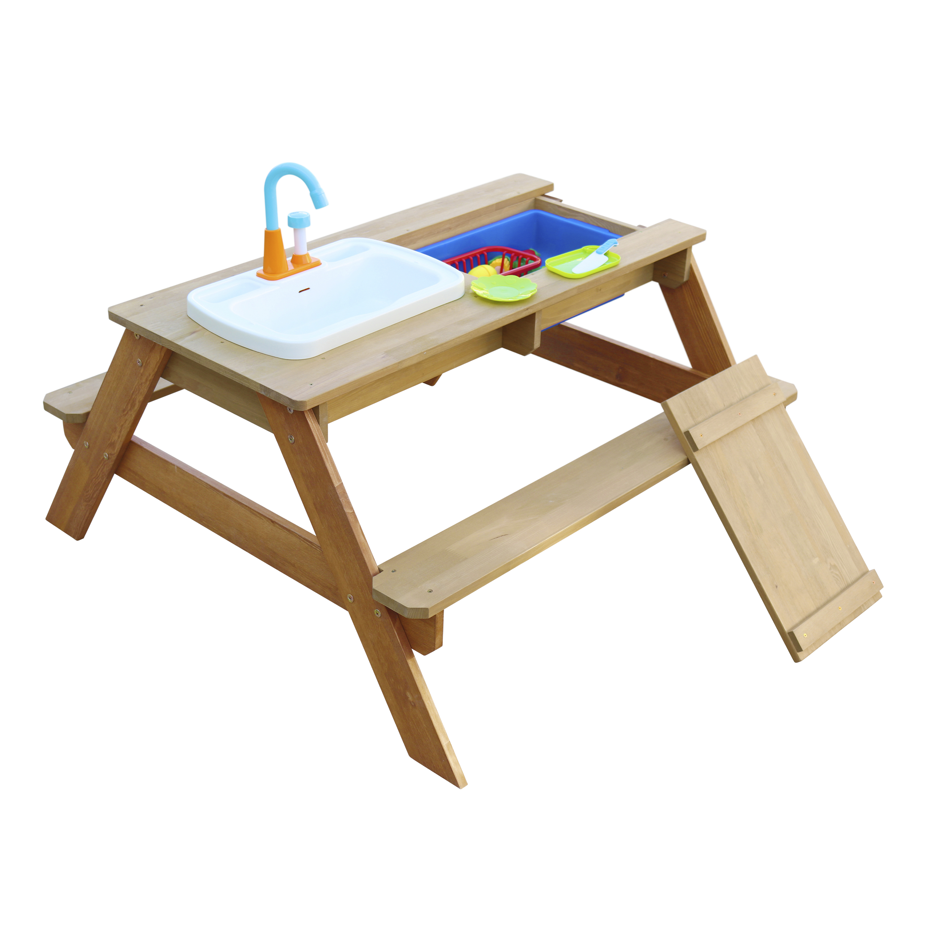 Emily Zand & Water Picknicktafel met Speelkeuken wastafel Br
