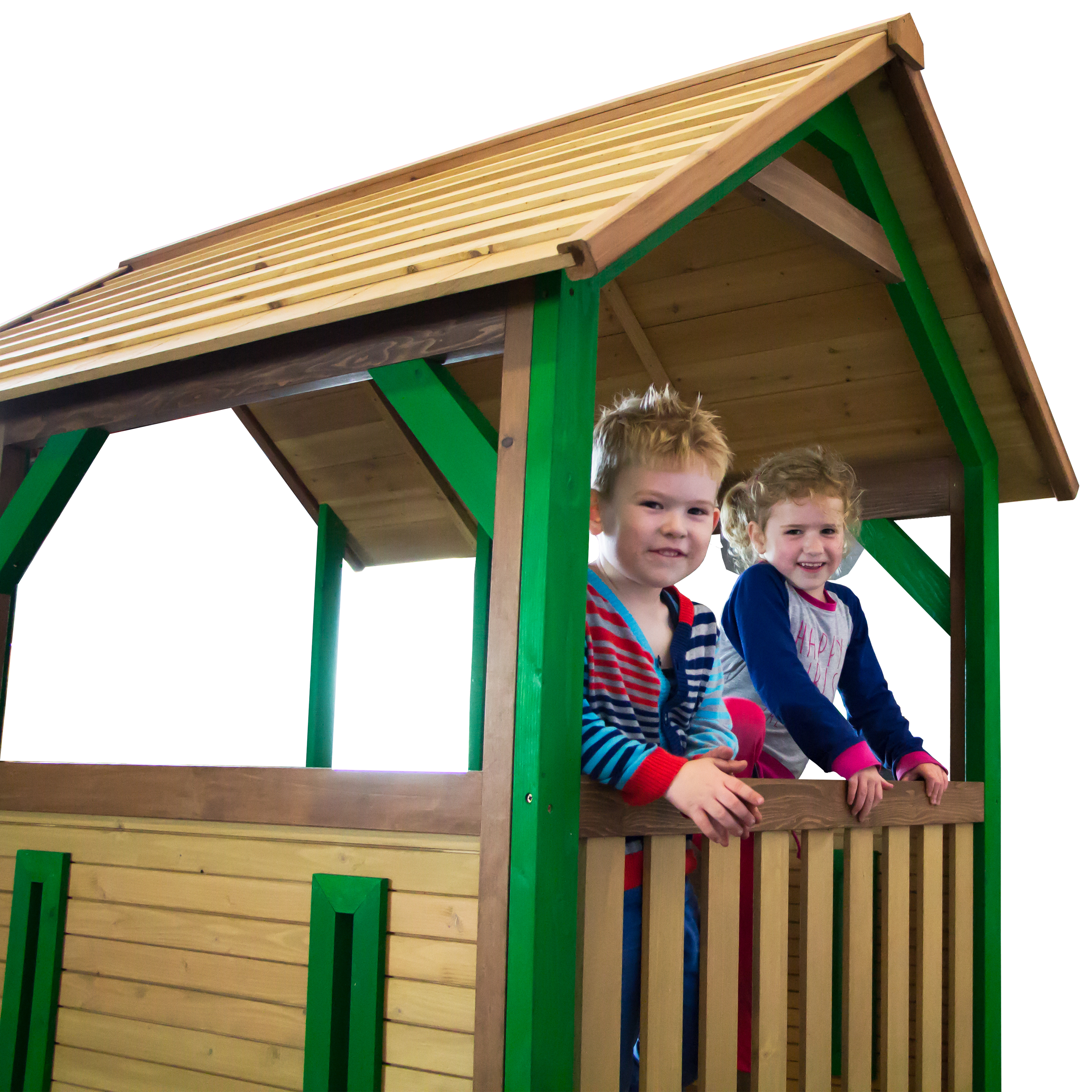 Akela Play Tower Brown/green - Red Slide