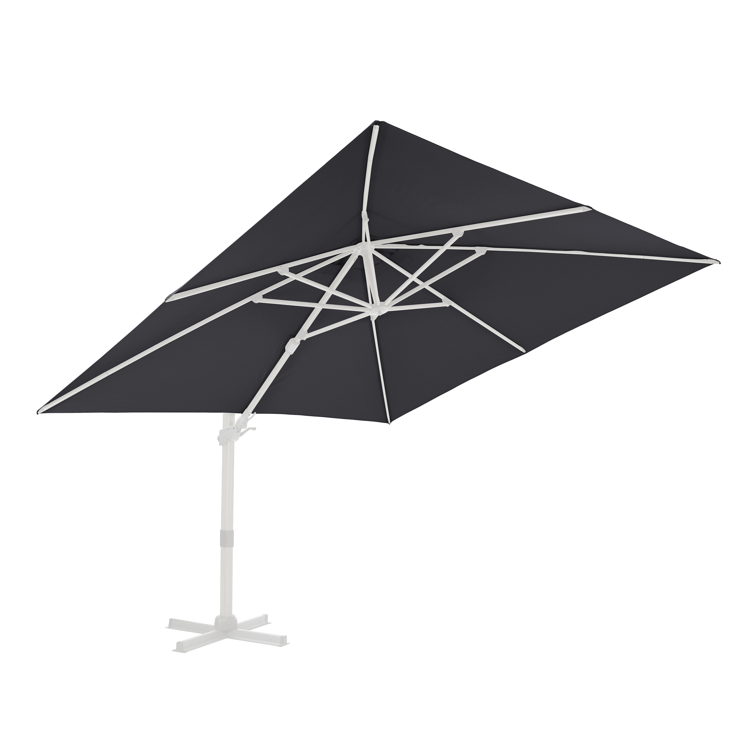 Apollo Premium Zweefparasol 300x300 Wit/grijs