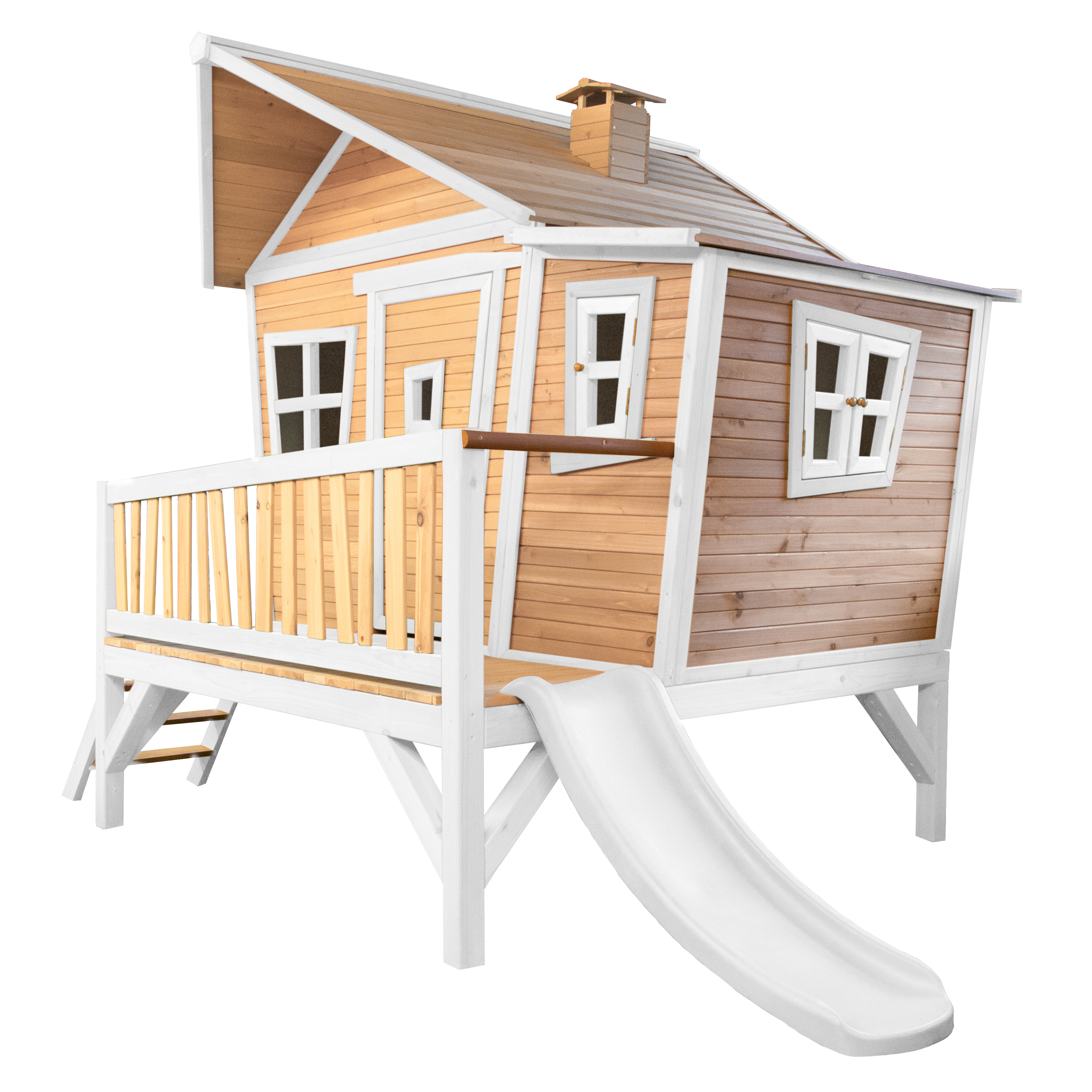 Emma Playhouse Brown/White - White Slide