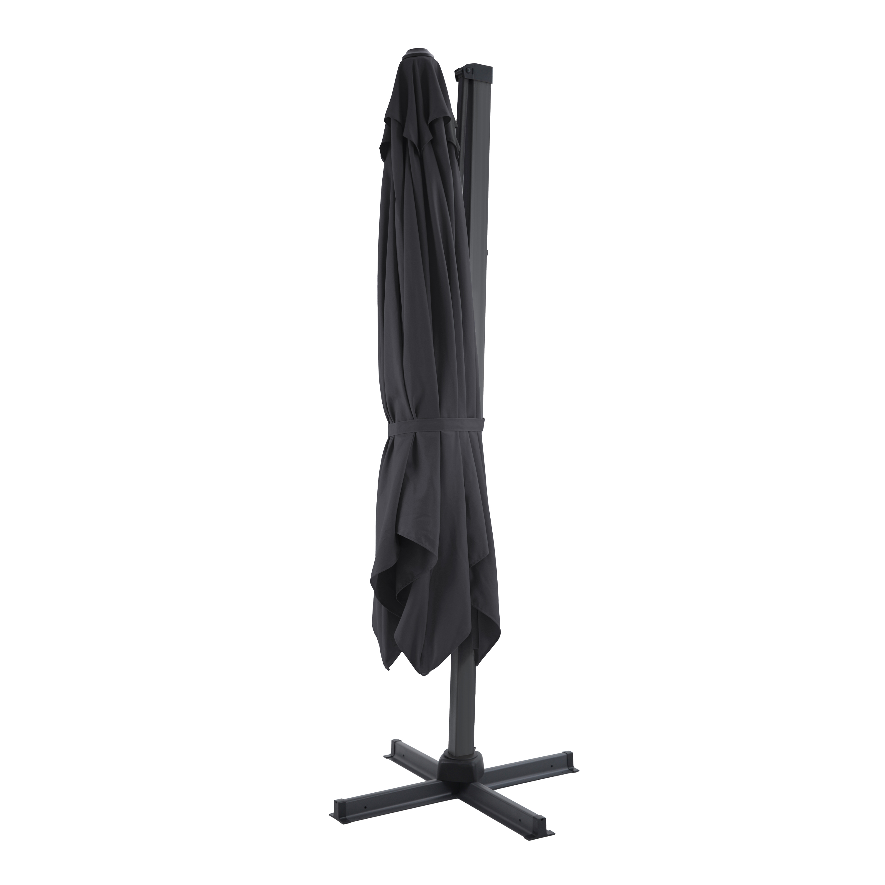 Apollo Premium Zweefparasol 300x300 Antraciet/grijs