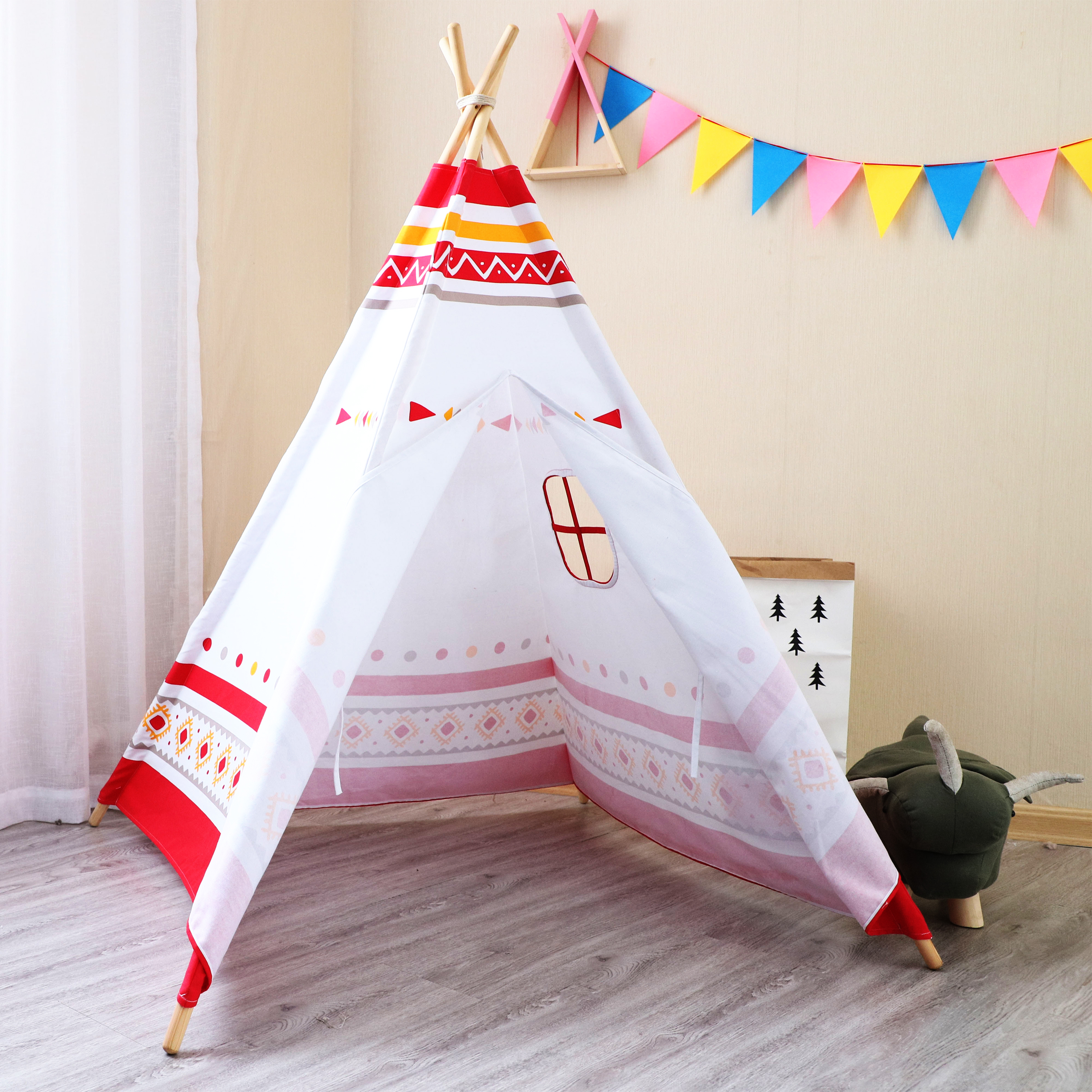 LED Teepee Tent Red / white LED Teepee Tent Red / white