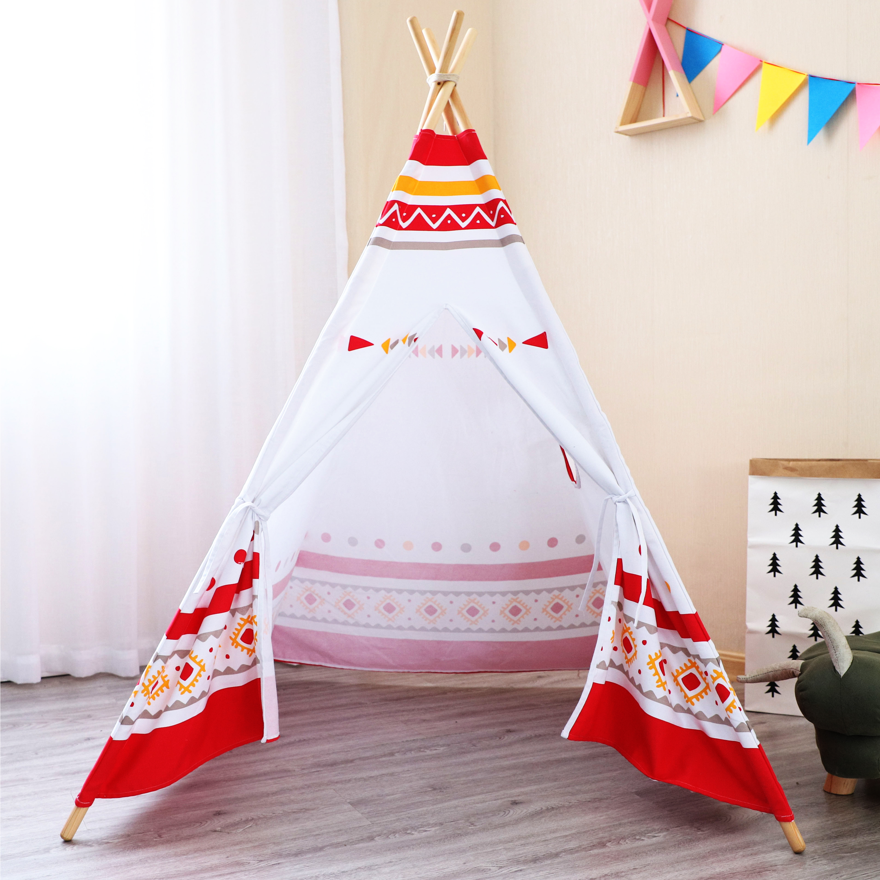 LED Teepee Tent Red / white LED Teepee Tent Red / white