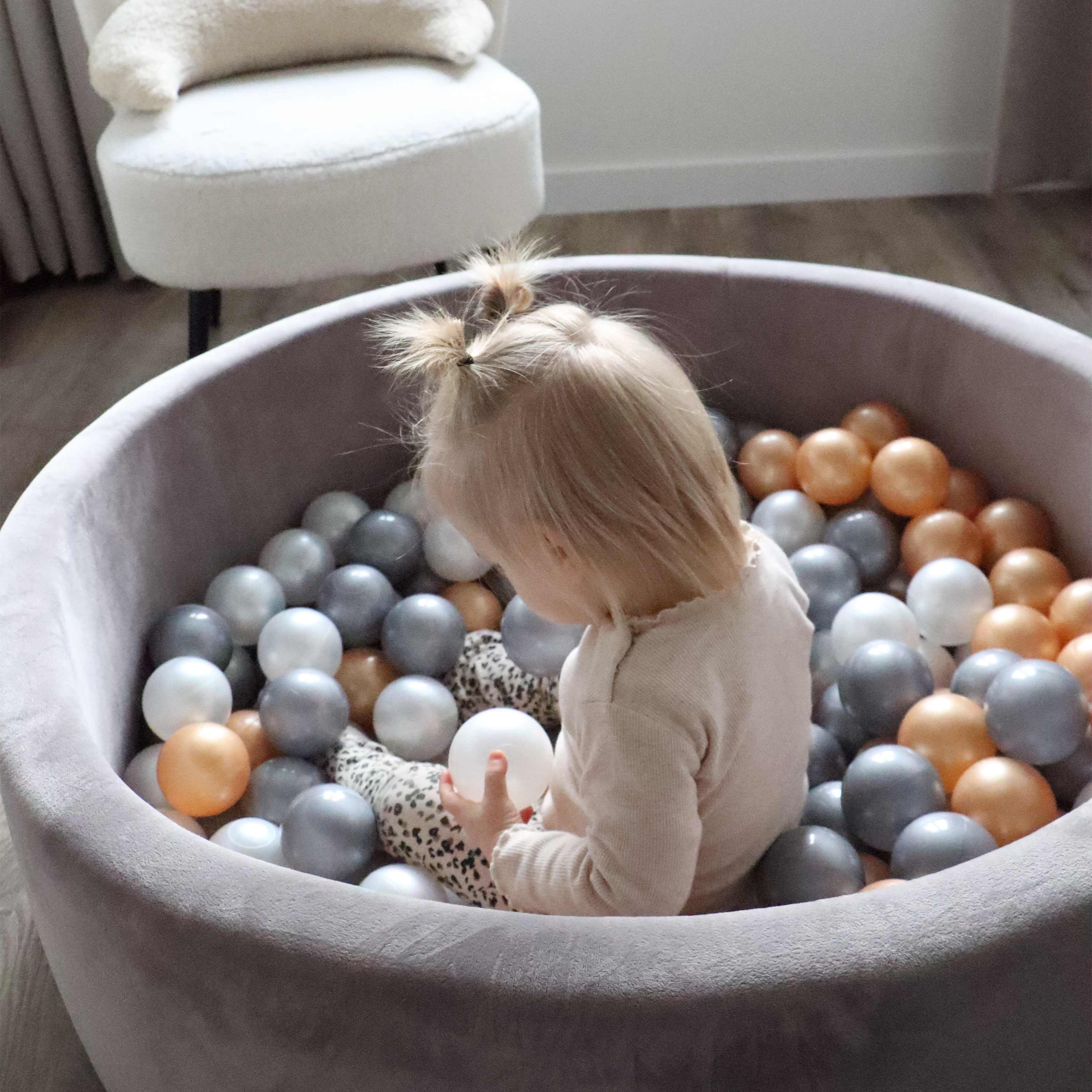 Boaz Ballpit incl. 160 balls - Grey